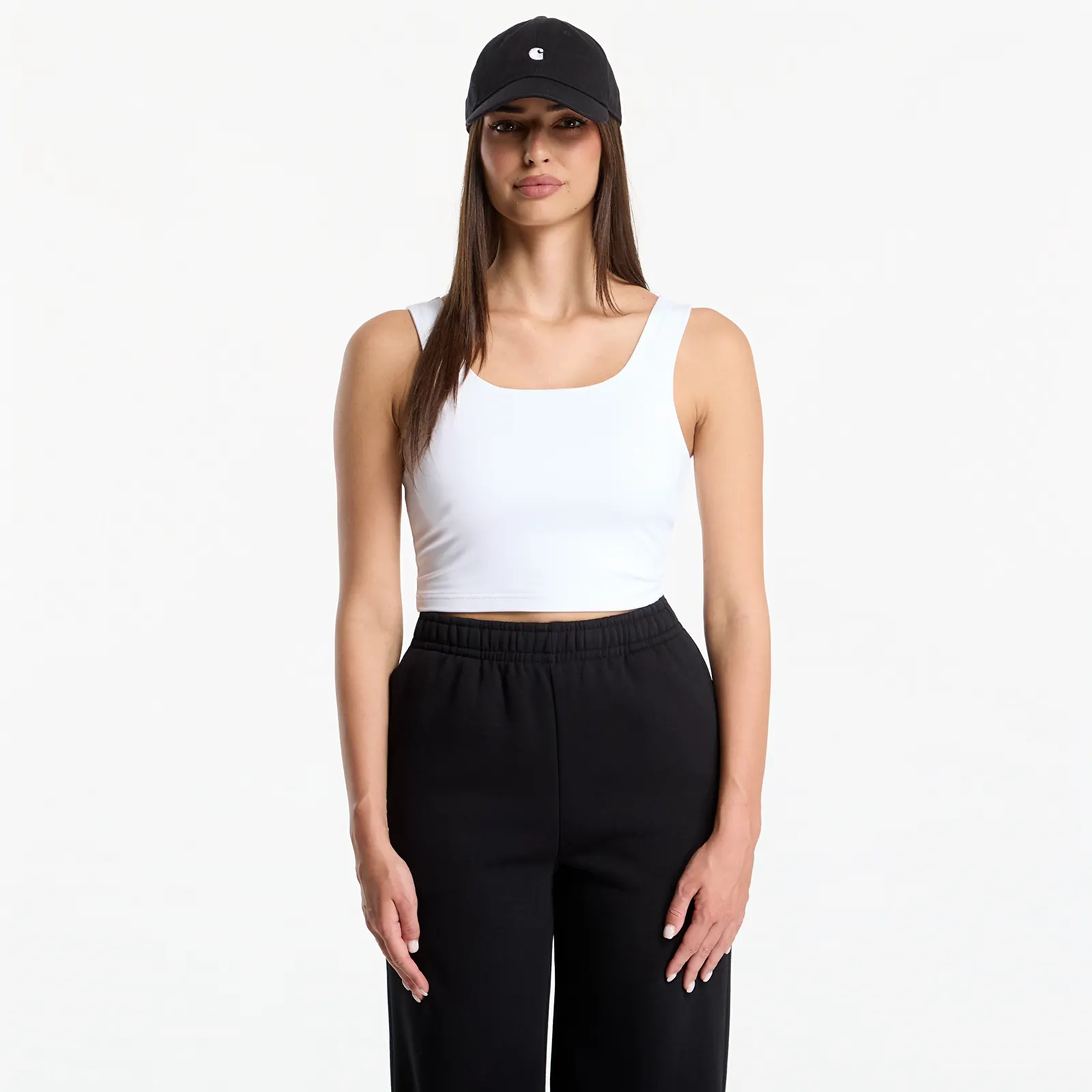 Topy Urban Classics Ladies Cropped Polyamide Top White