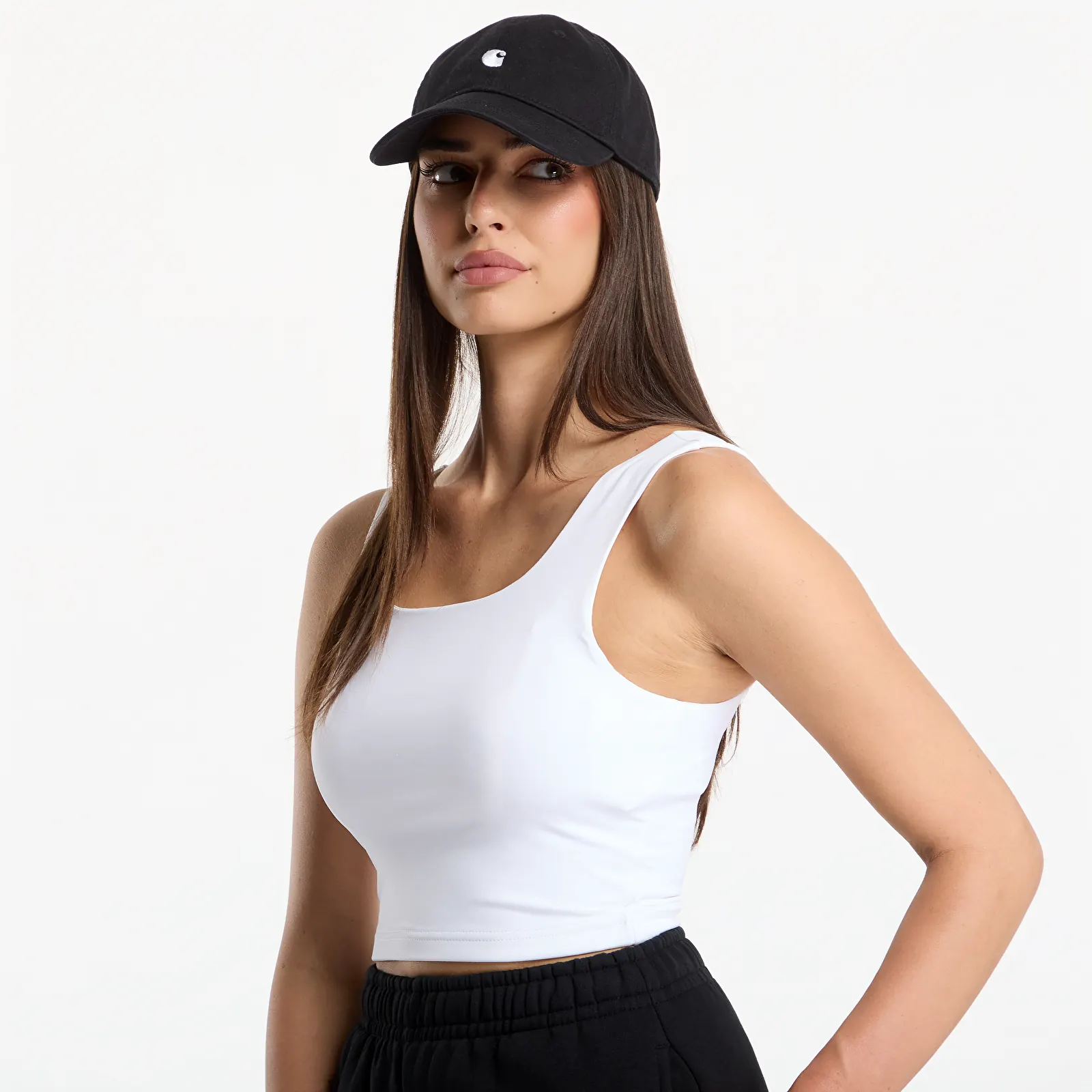 Topy Urban Classics Ladies Cropped Polyamide Top White