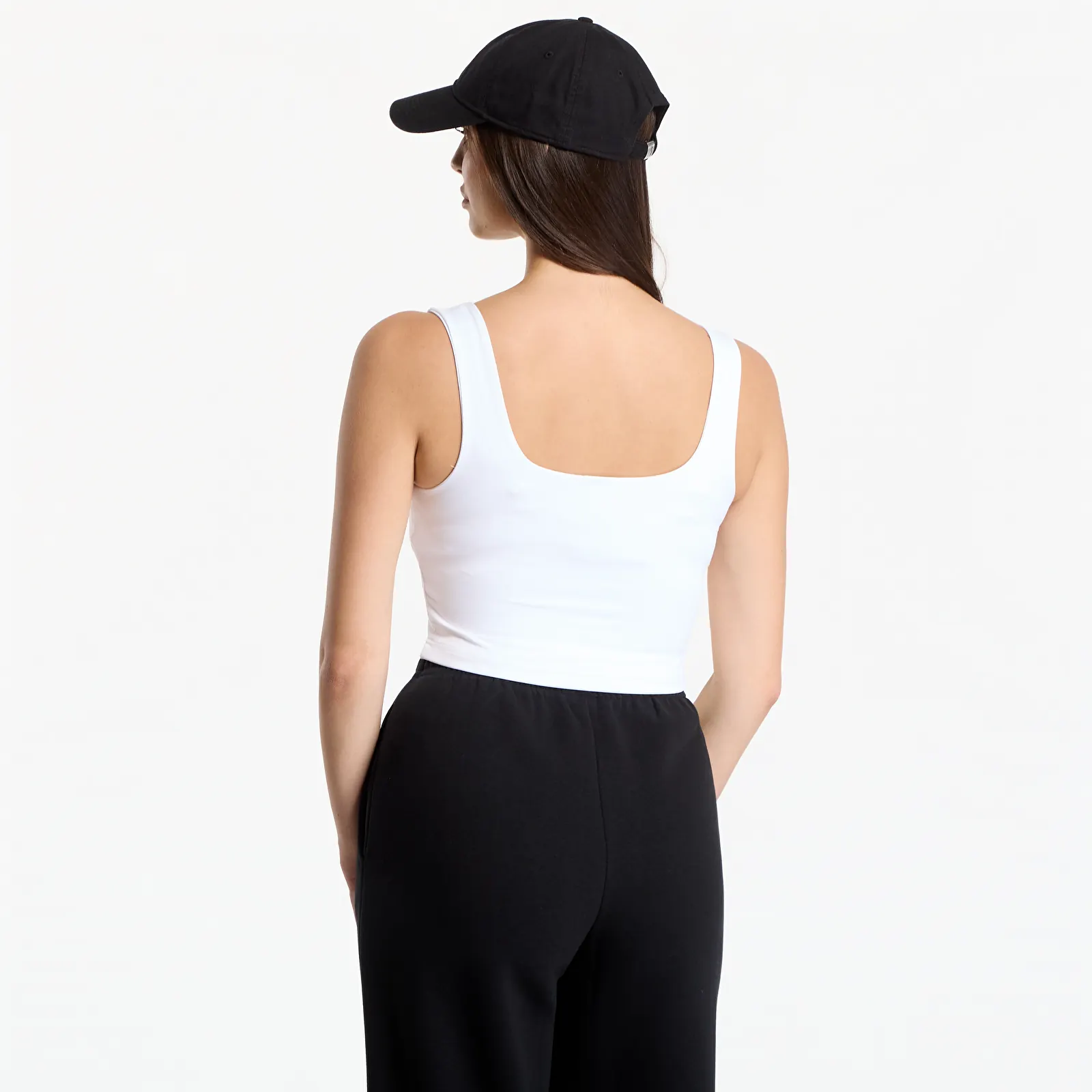 Topy Urban Classics Ladies Cropped Polyamide Top White