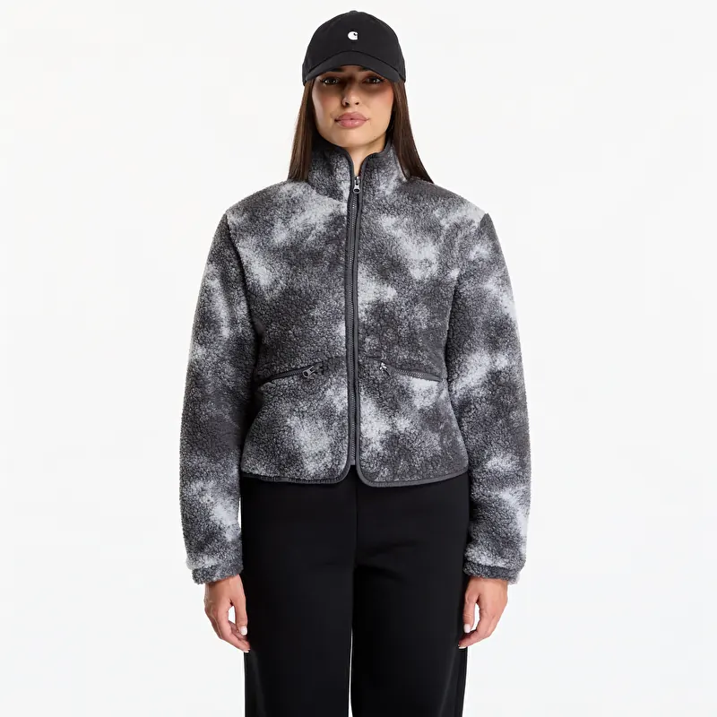 Bunda Urban Classics Printed Sherpa Jacket Grey Tie Dye