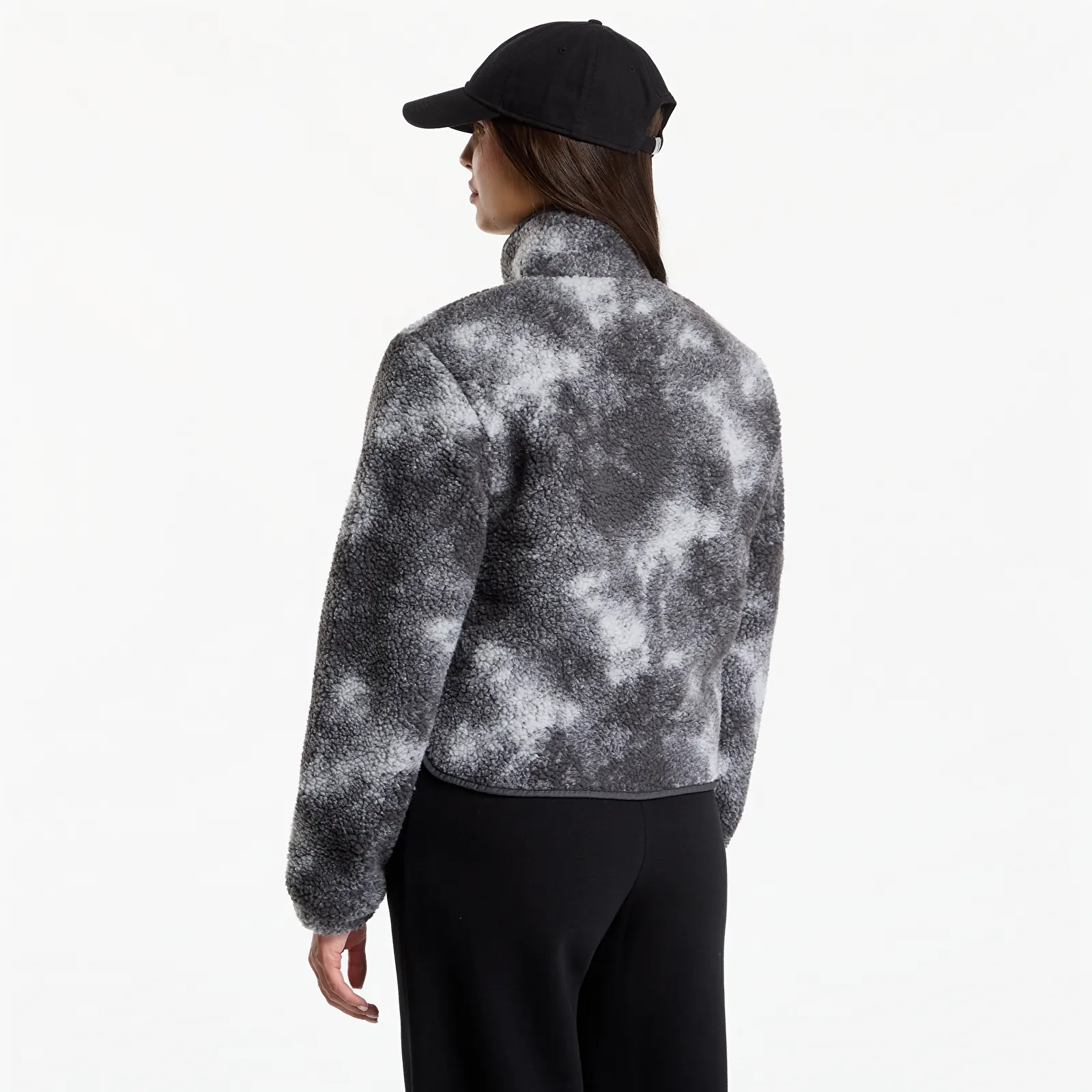 Bundy Urban Classics Printed Sherpa Jacket Grey Tie Dye