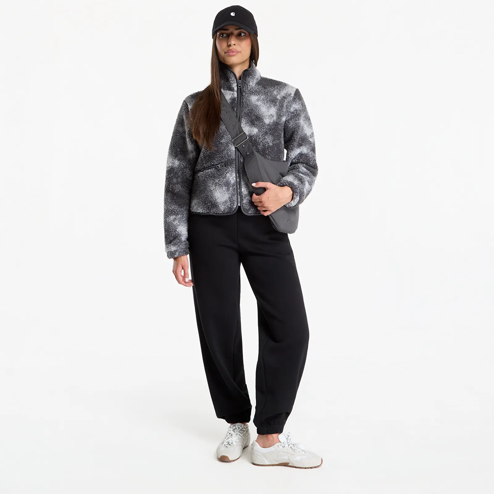 Bundy Urban Classics Printed Sherpa Jacket Grey Tie Dye
