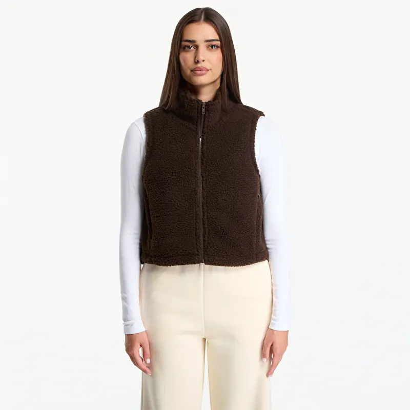 Vesta Urban Classics Short Sherpa Vest Brown