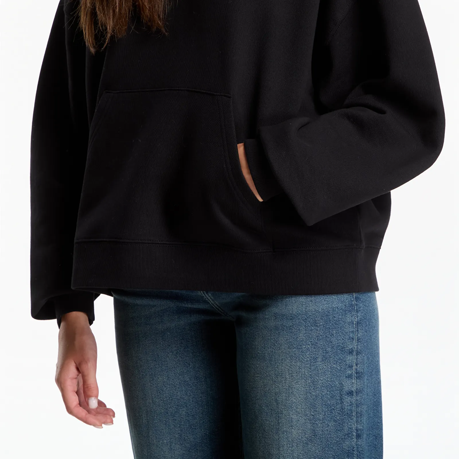 Суичърти Carhartt WIP W' Hooded Hartt Case Sweat Black