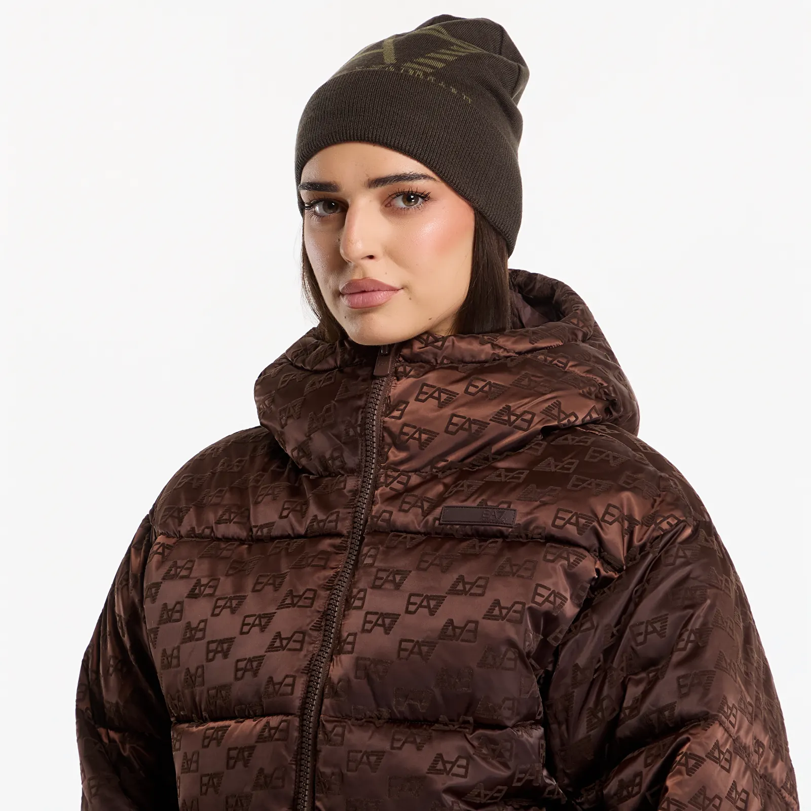Jackets EA7 Emporio Armani Mountain Winter Jackets W Bomb Fancy Chicory Coffee