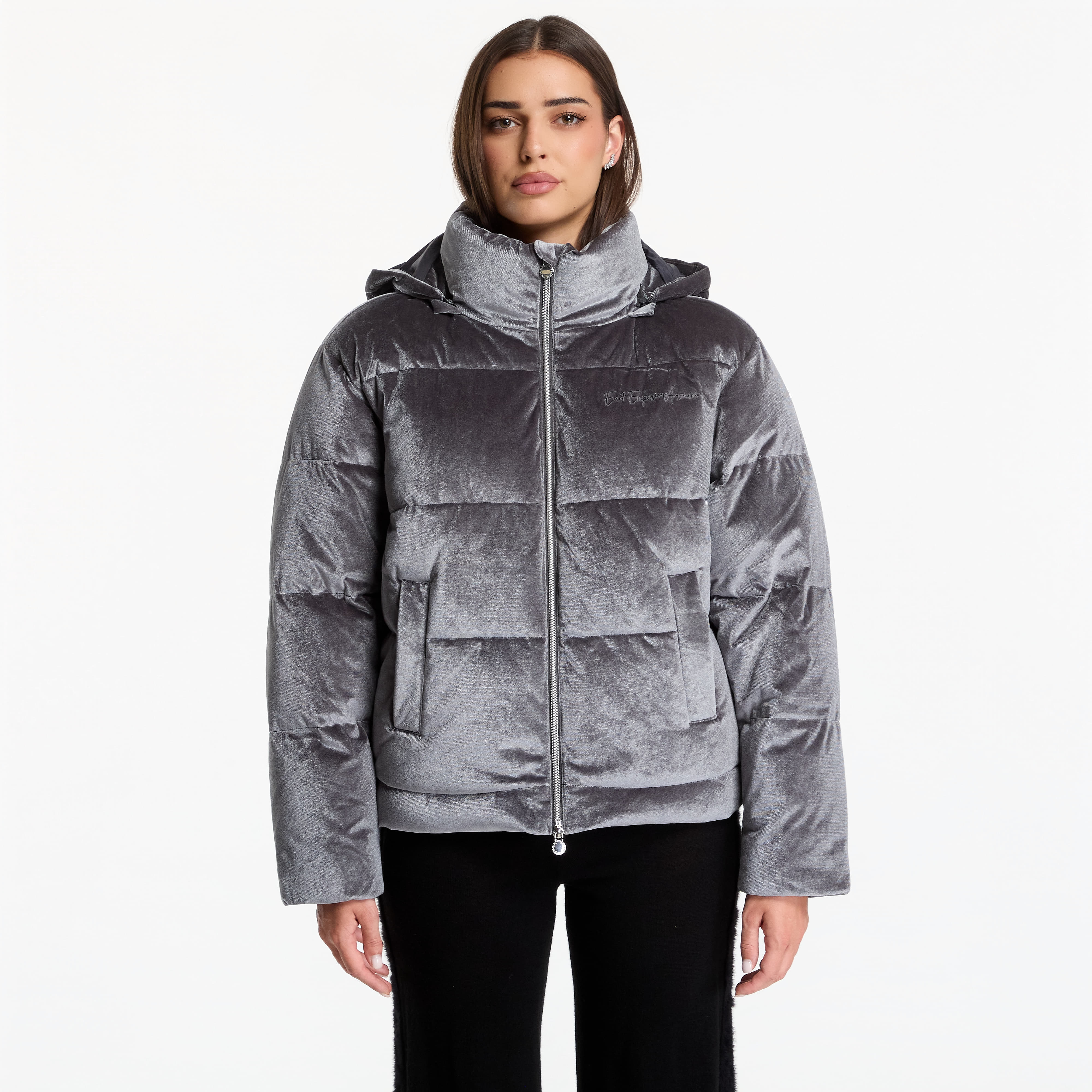 Bunda EA7 Emporio Armani Train Athletic Velour W Extra Asphalt