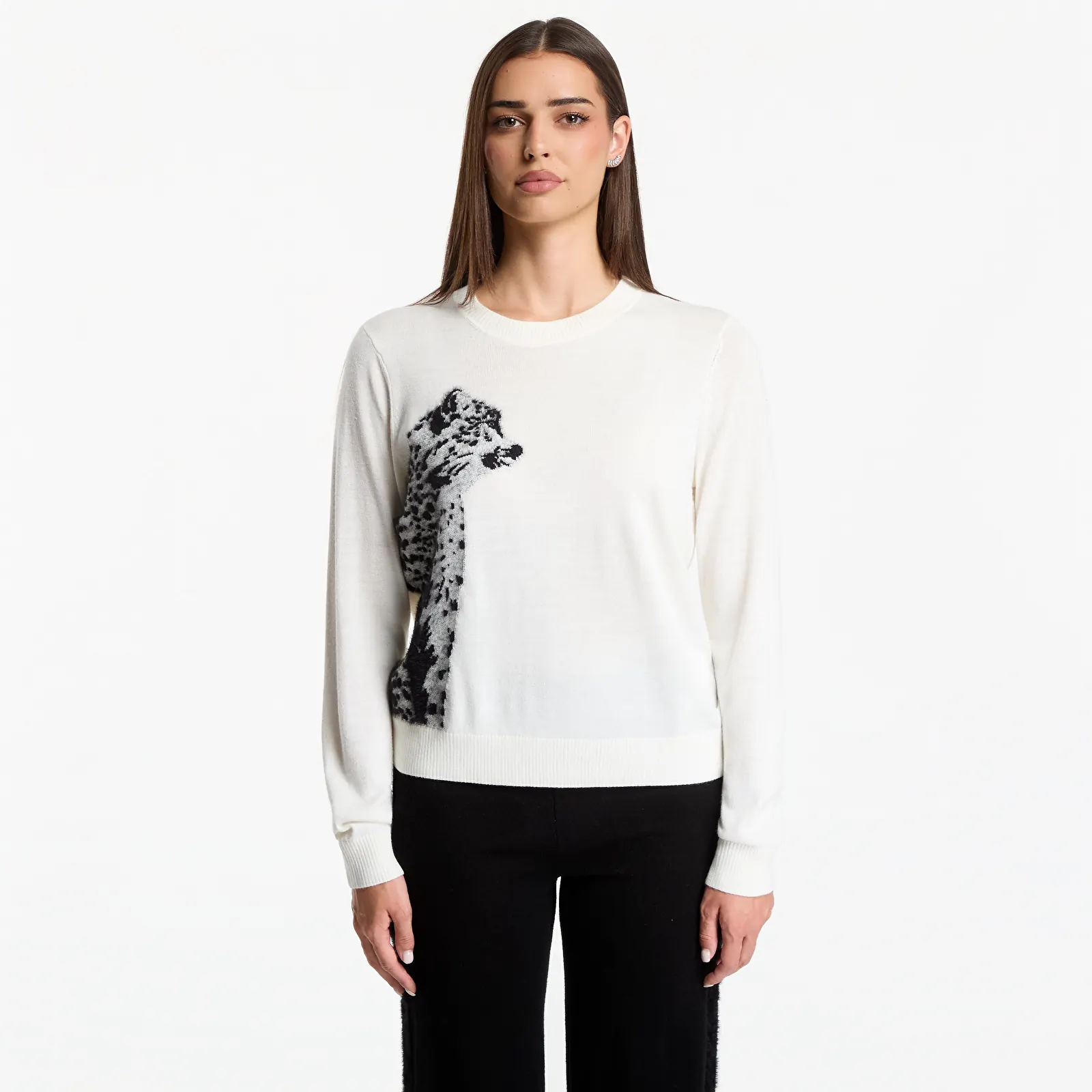 Пуловери EA7 Emporio Armani Train Apres Ski W Graphic Knit Snow White
