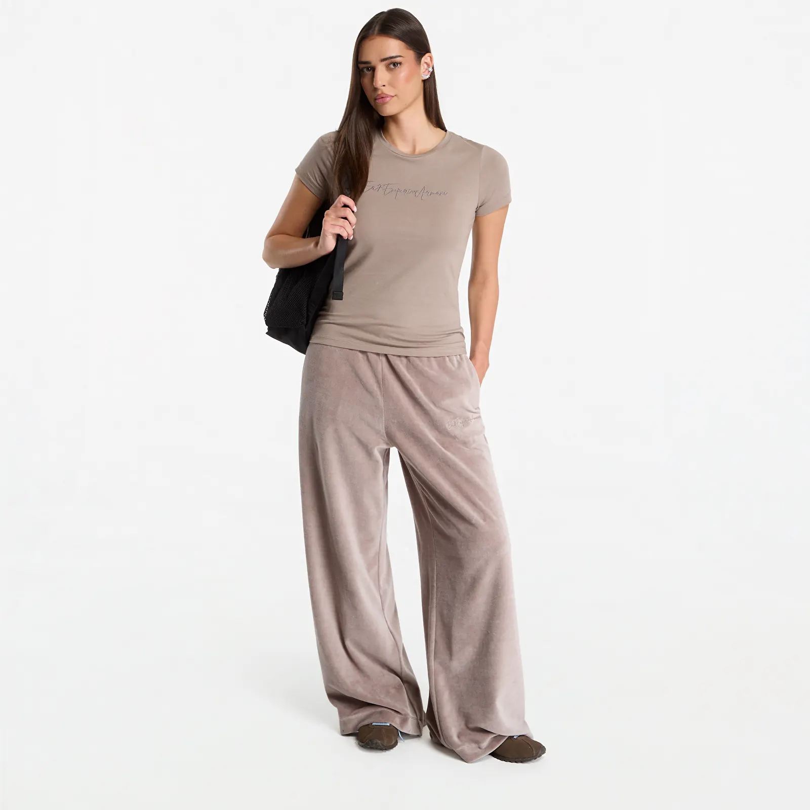 T-krekli EA7 Emporio Armani Train Athletic Velour W Tee Sl Cinder