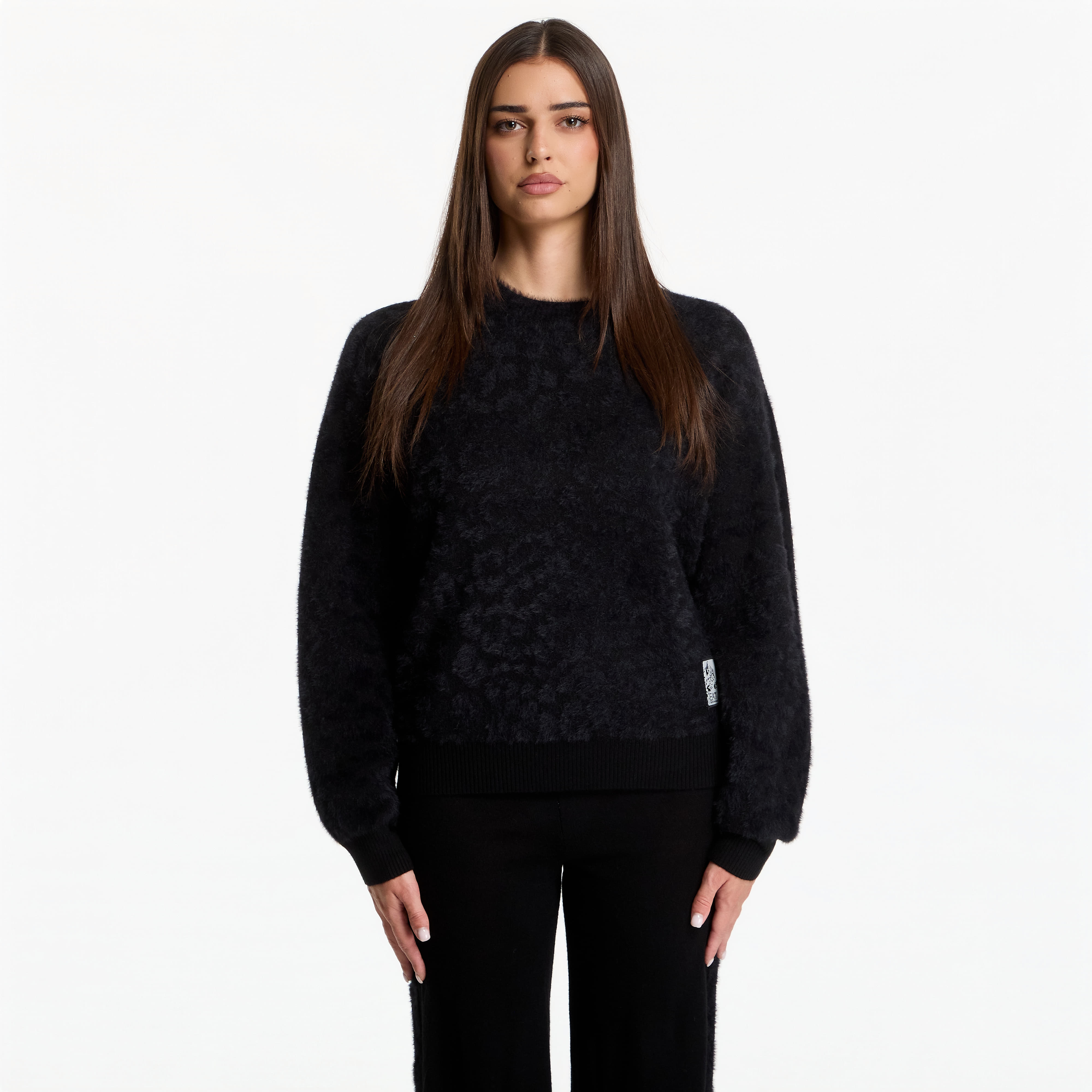 Svetr EA7 Emporio Armani Train Apres Ski W Jacquard Kni Fancy Black L