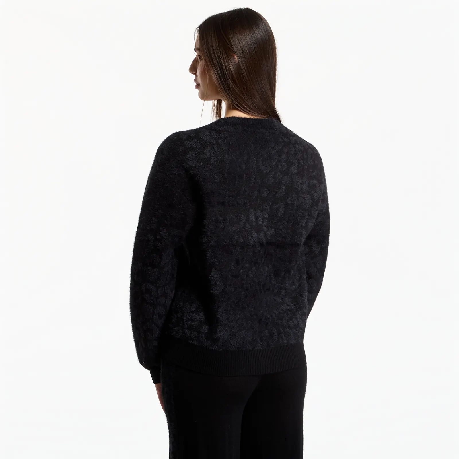 Πουλόβερ EA7 Emporio Armani Train Apres Ski W Jacquard Kni Fancy Black
