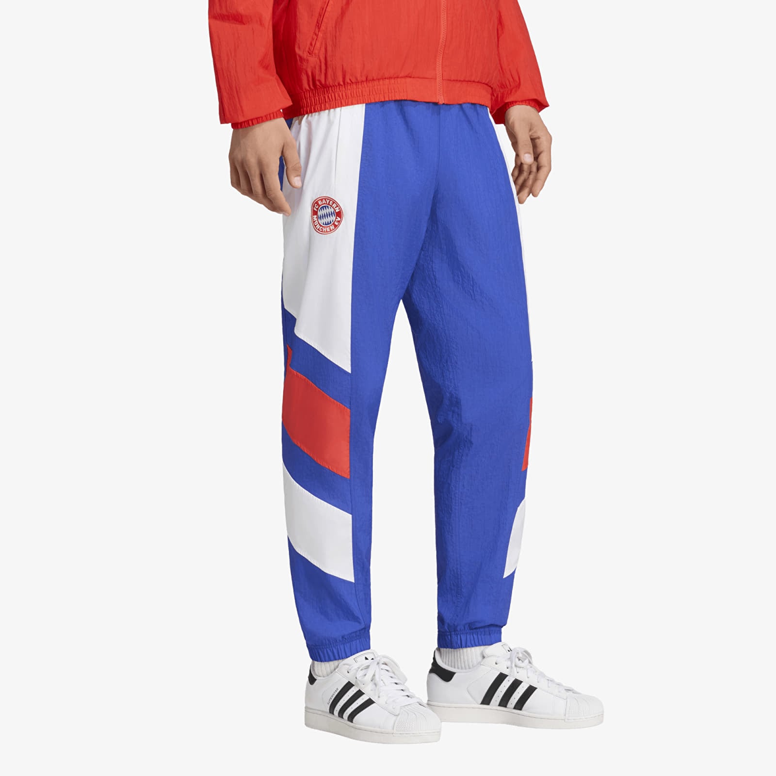 Men's trousers adidas FC Bayern Muenchen EQT Track Pants Semi Lucid Blue/ White/ Red