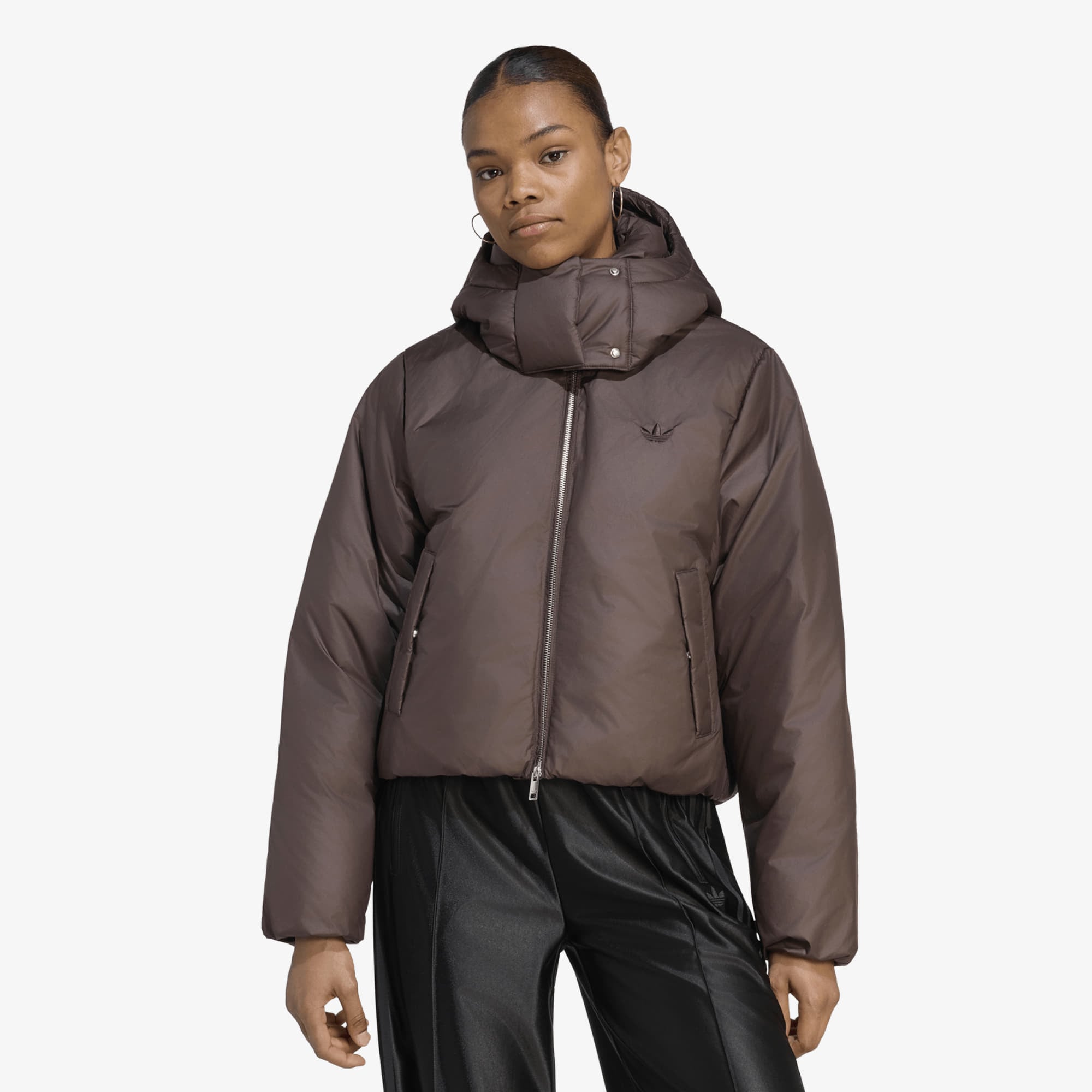 Яке adidas Ess Down Hooded Puffer Jacket Aurora Coffee S