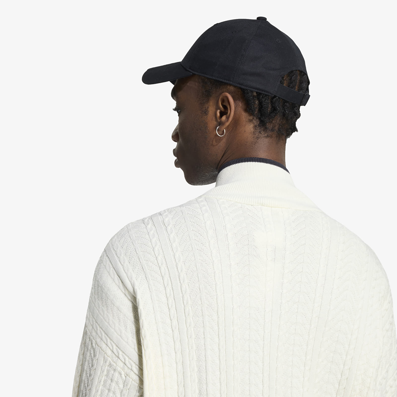 Cardigans pour hommes adidas Firebird Cable Knit Track Top Cloud White