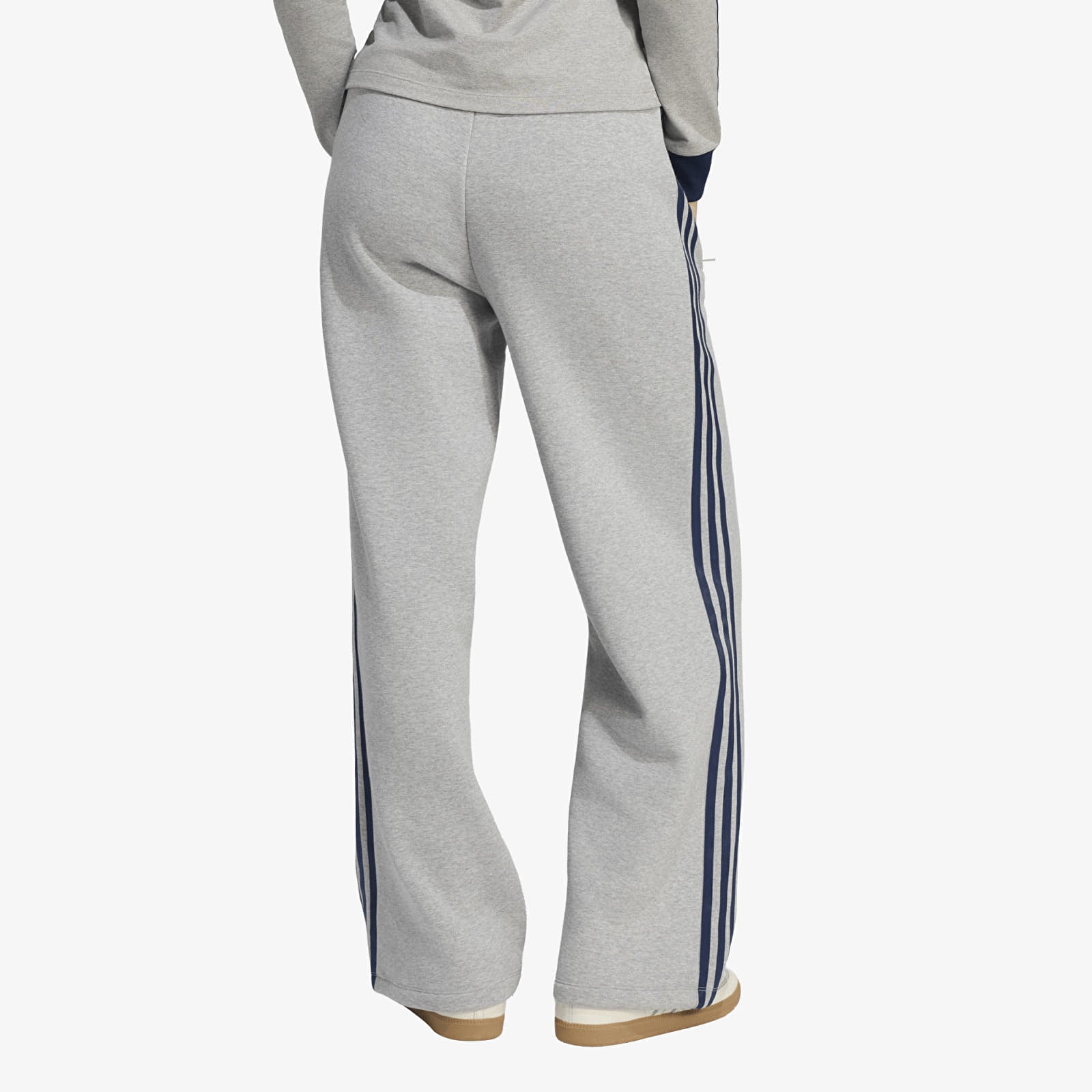 Tepláky adidas Engineered Rib Firebird Loose Track Pant Medium Grey Heather/ Night Indigo/ Magic Mauve