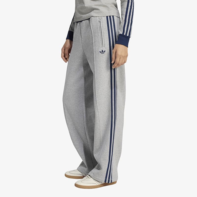 Pantalones de chándal adidas Engineered Rib Firebird Loose Track Pant Medium Grey Heather/ Night Indigo/ Magic Mauve