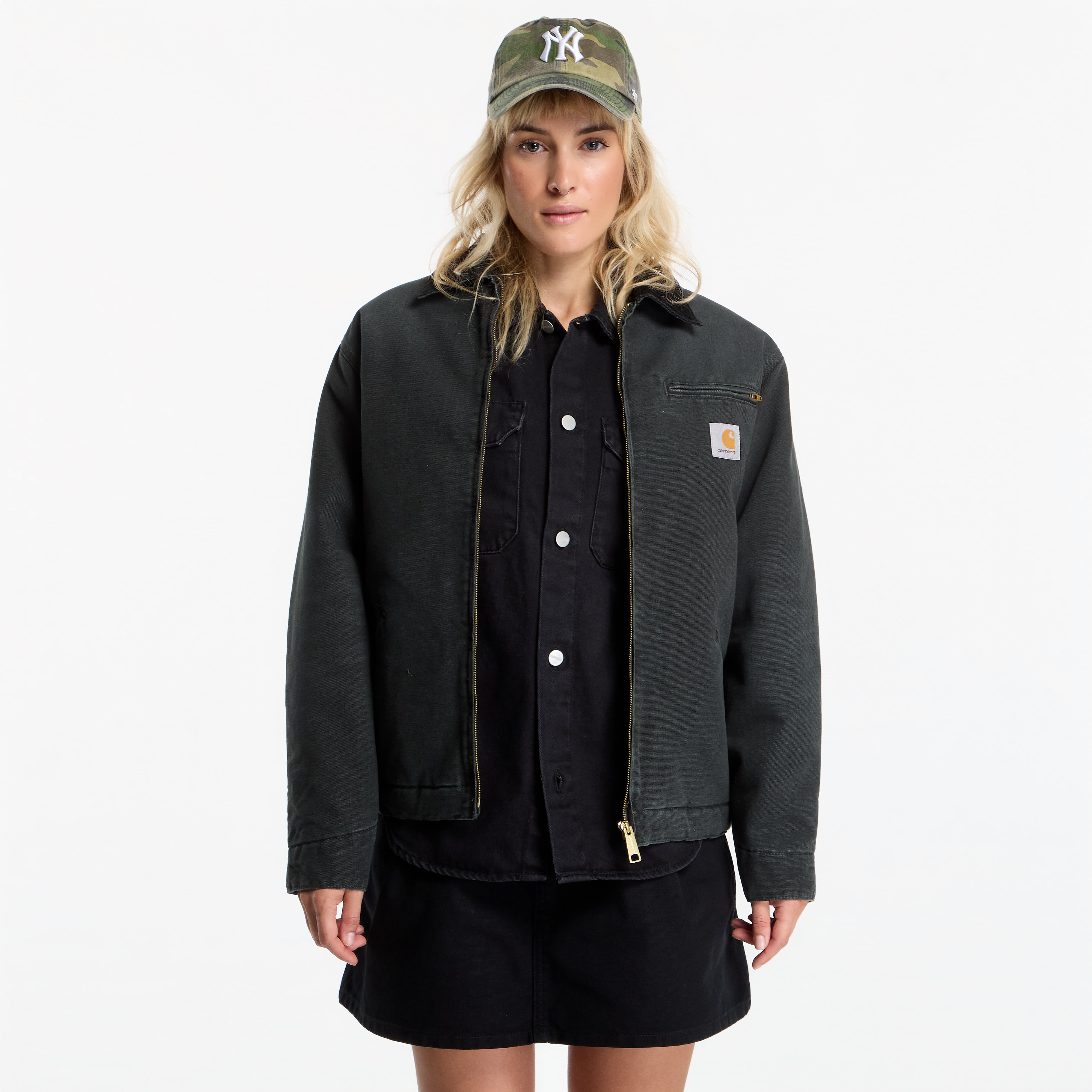 Яке Carhartt WIP OG Detroit Jacket UNISEX Raven/ Black Stone Canvas S