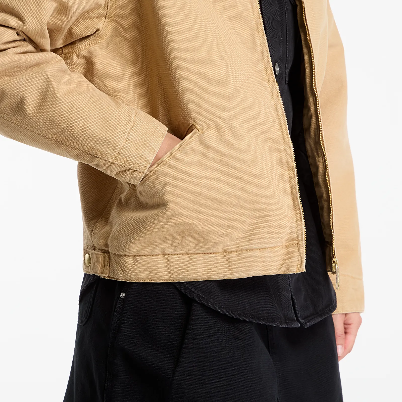 Men's jackets Carhartt WIP OG Detroit Jacket UNISEX WIP Dusty H/ Tobacco Stone Canvas
