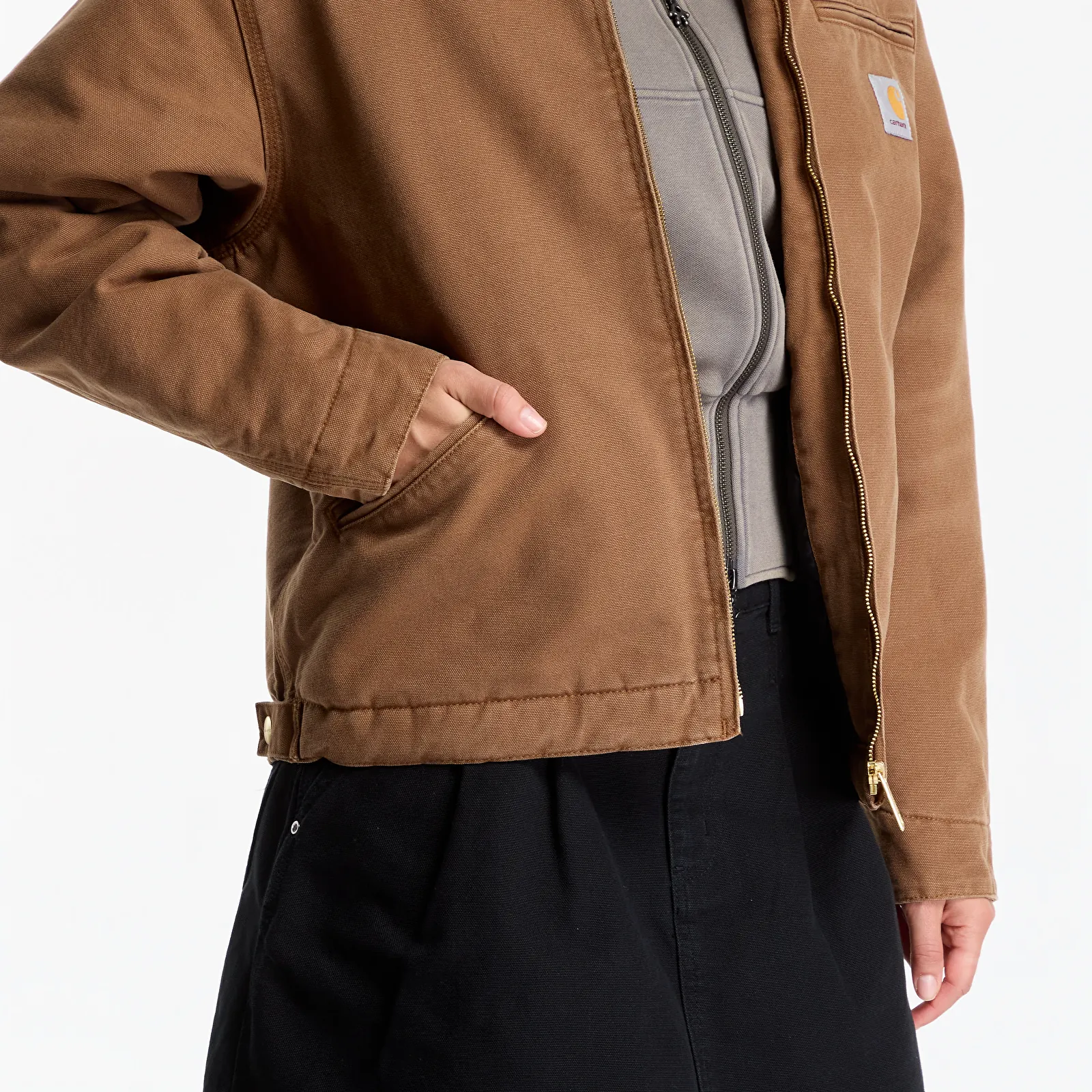 Vestes pour hommes Carhartt WIP OG Detroit Jacket UNISEX WIP H Brown/ Tobacco Stone Canvas