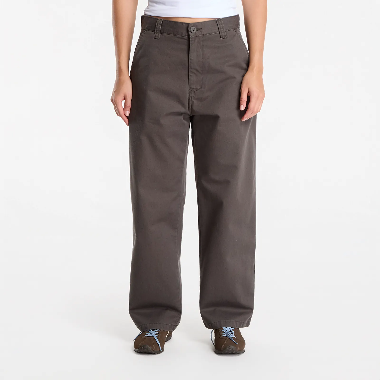 Pantalons homme Carhartt WIP Brady Pant UNISEX Shungite Stone Washed