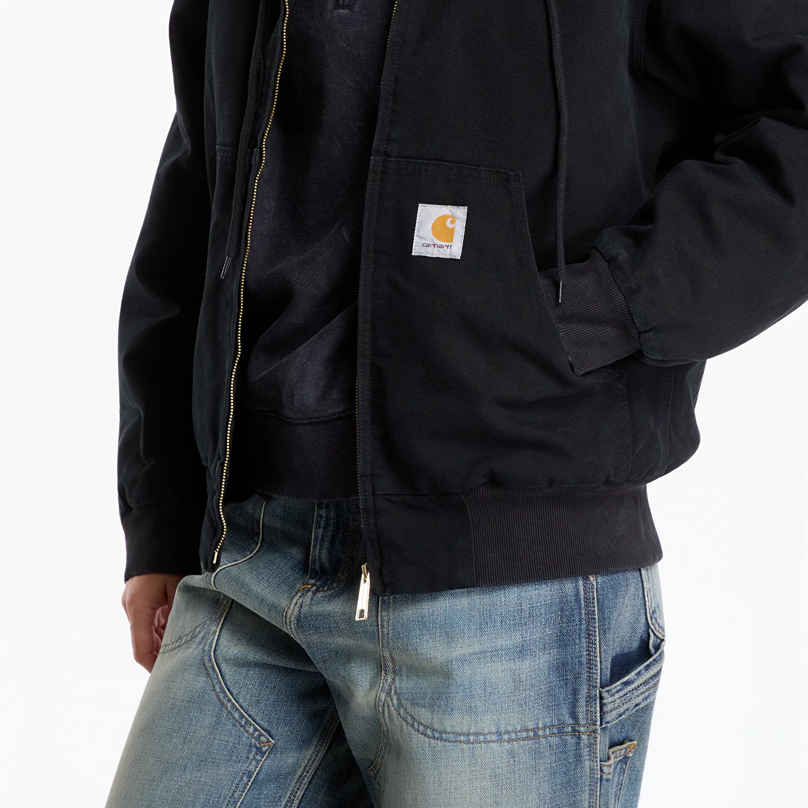 Férfi kabátok Carhartt WIP OG Active Jacket UNISEX Black Stone Canvas