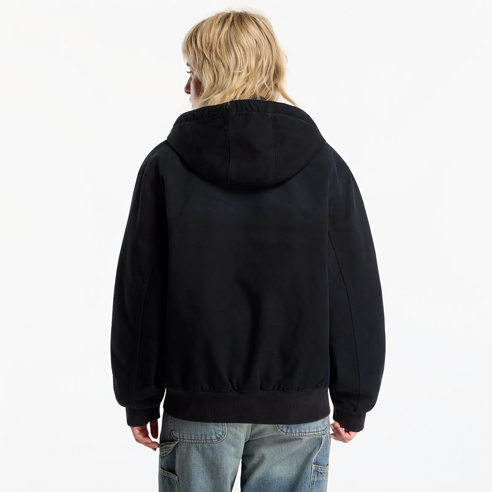 Férfi kabátok Carhartt WIP OG Active Jacket UNISEX Black Stone Canvas