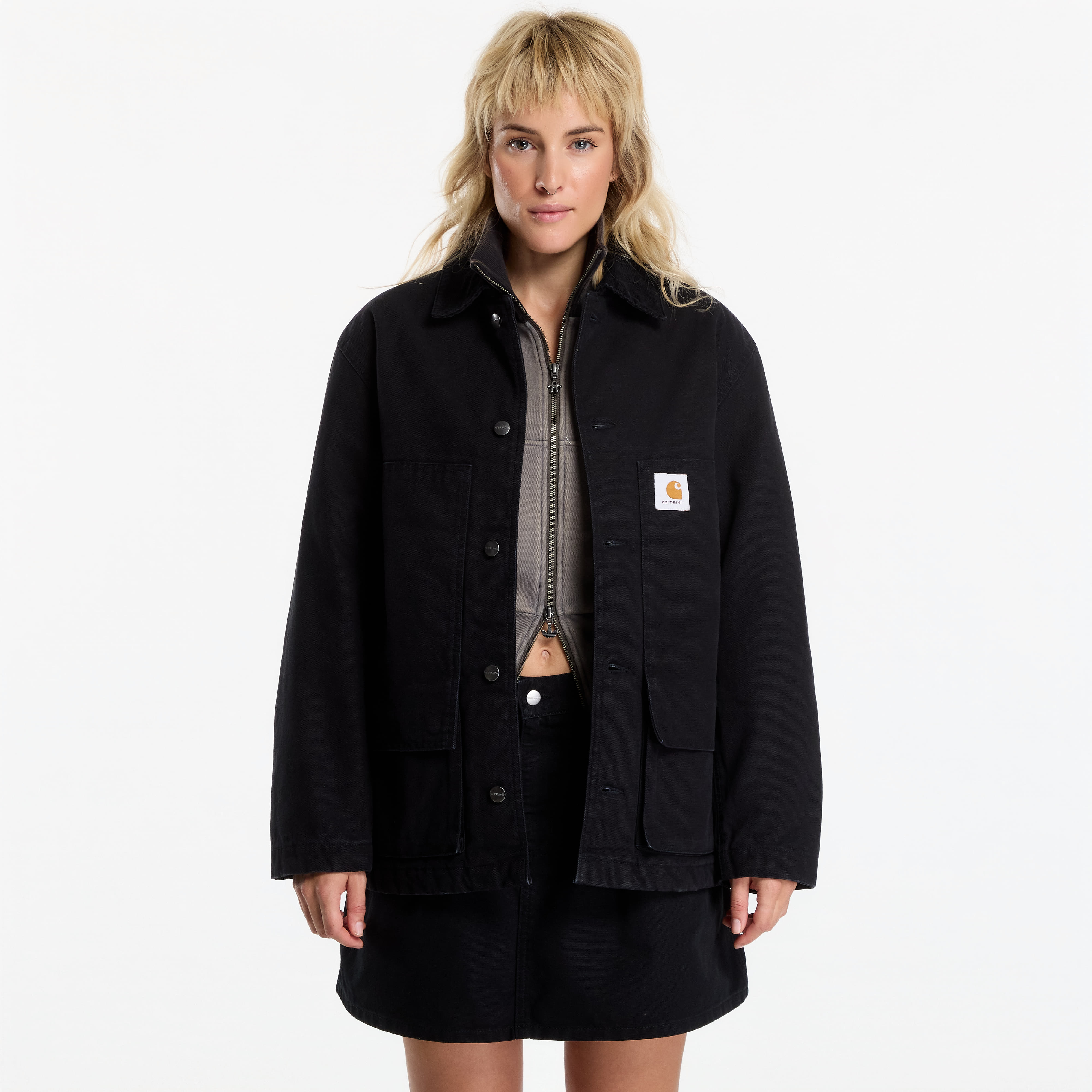 Яке Carhartt WIP Lander Coat UNISEX Black/ Black Stone Washed XXL