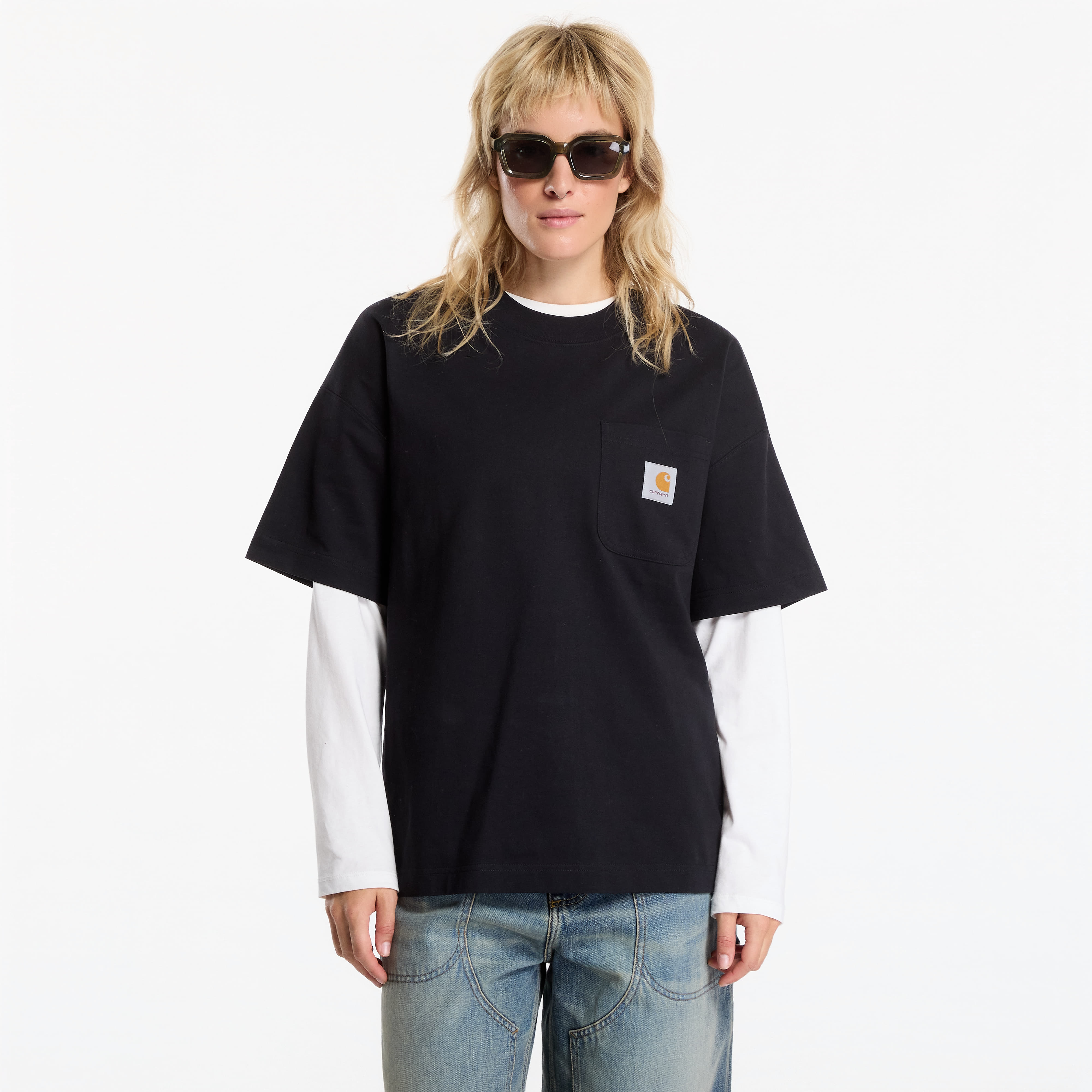 Тениска Carhartt WIP S/S Work Pocket T-Shirt UNISEX Black S