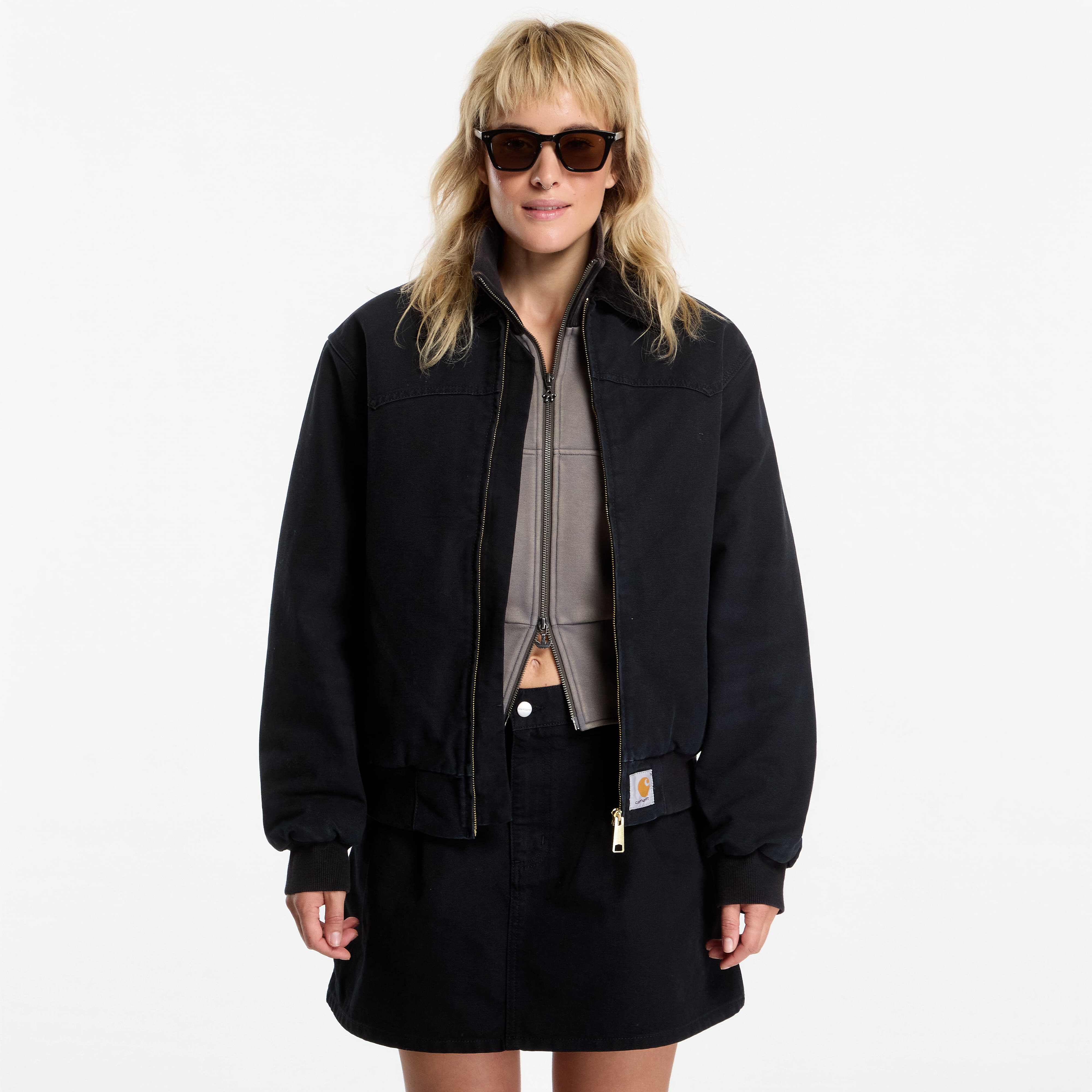 Яке Carhartt WIP OG Santa Fe Jacket UNISEX Black/ Black Stone Canvas M