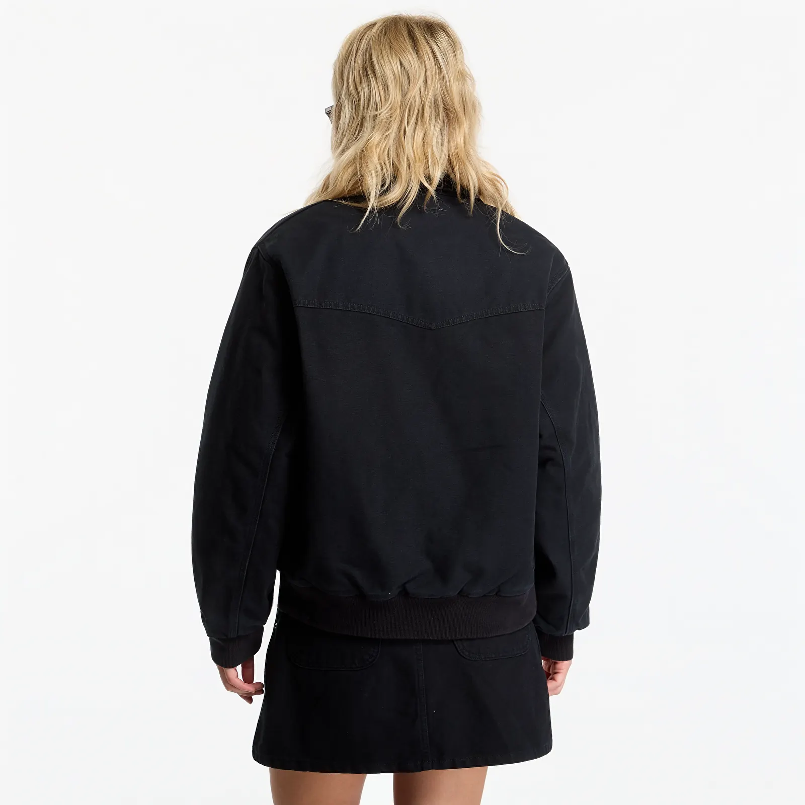 Pánské bundy Carhartt WIP OG Santa Fe Jacket UNISEX Black/ Black Stone Canvas
