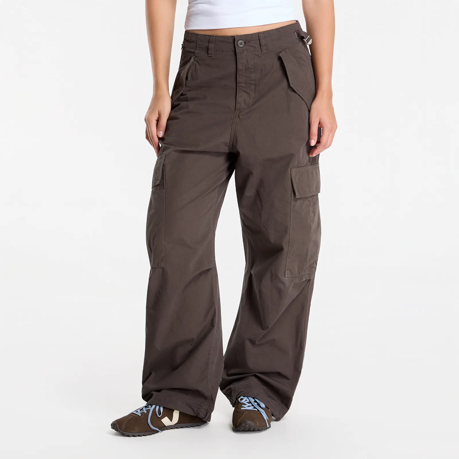 Muške hlače Carhartt WIP Osborn Cargo Pant UNISEX Shungite Garment Dyed