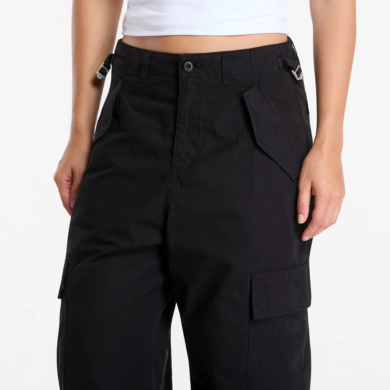 Men's trousers Carhartt WIP Osborn Cargo Pant UNISEX Black Garment Dyed
