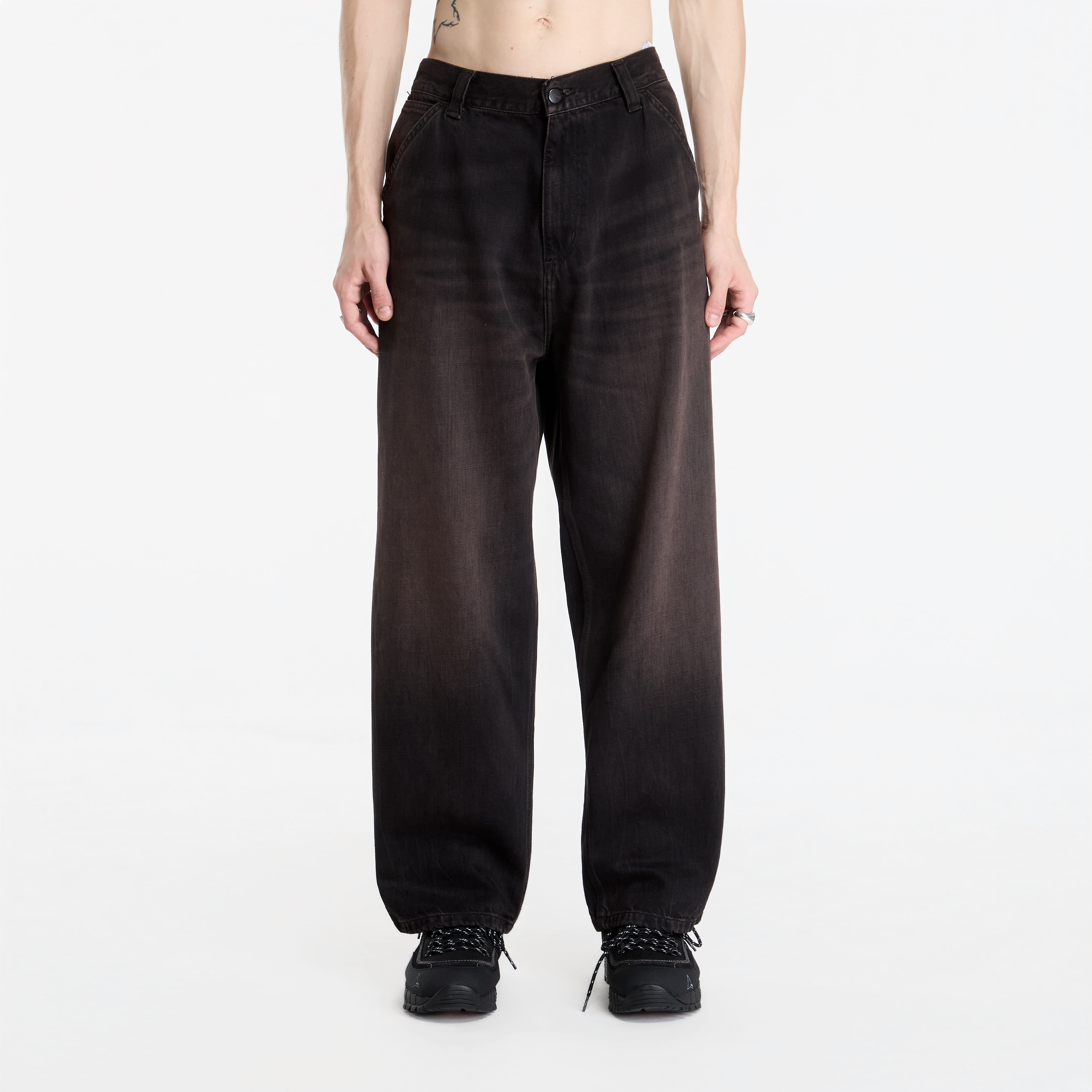 Τζιν Carhartt WIP OG Single Knee Pant Black Tobacco Used Wash XXL