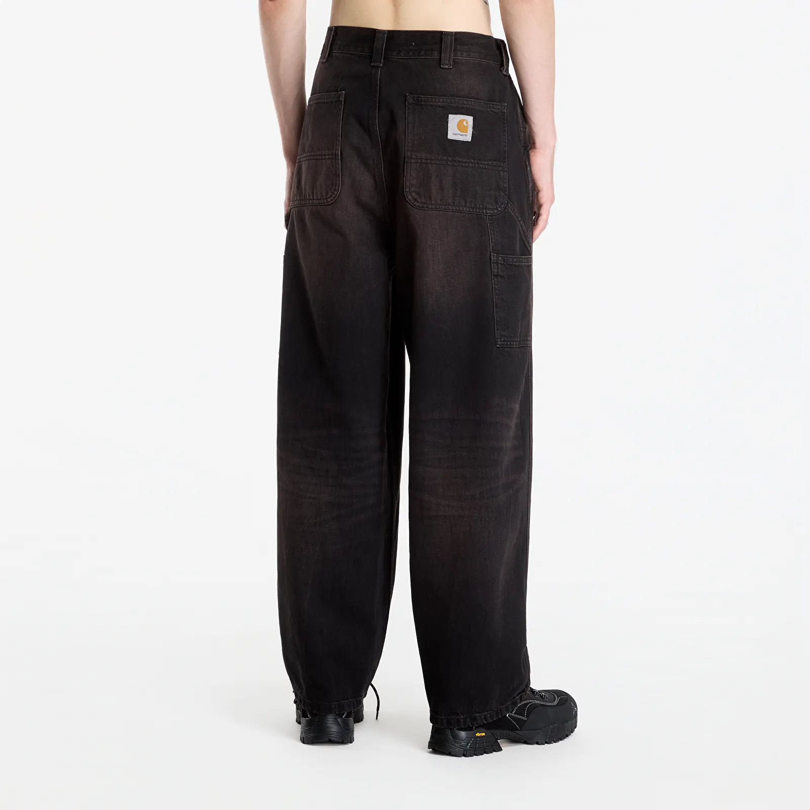 Jeans for menn Carhartt WIP OG Single Knee Pant Black Tobacco Used Wash