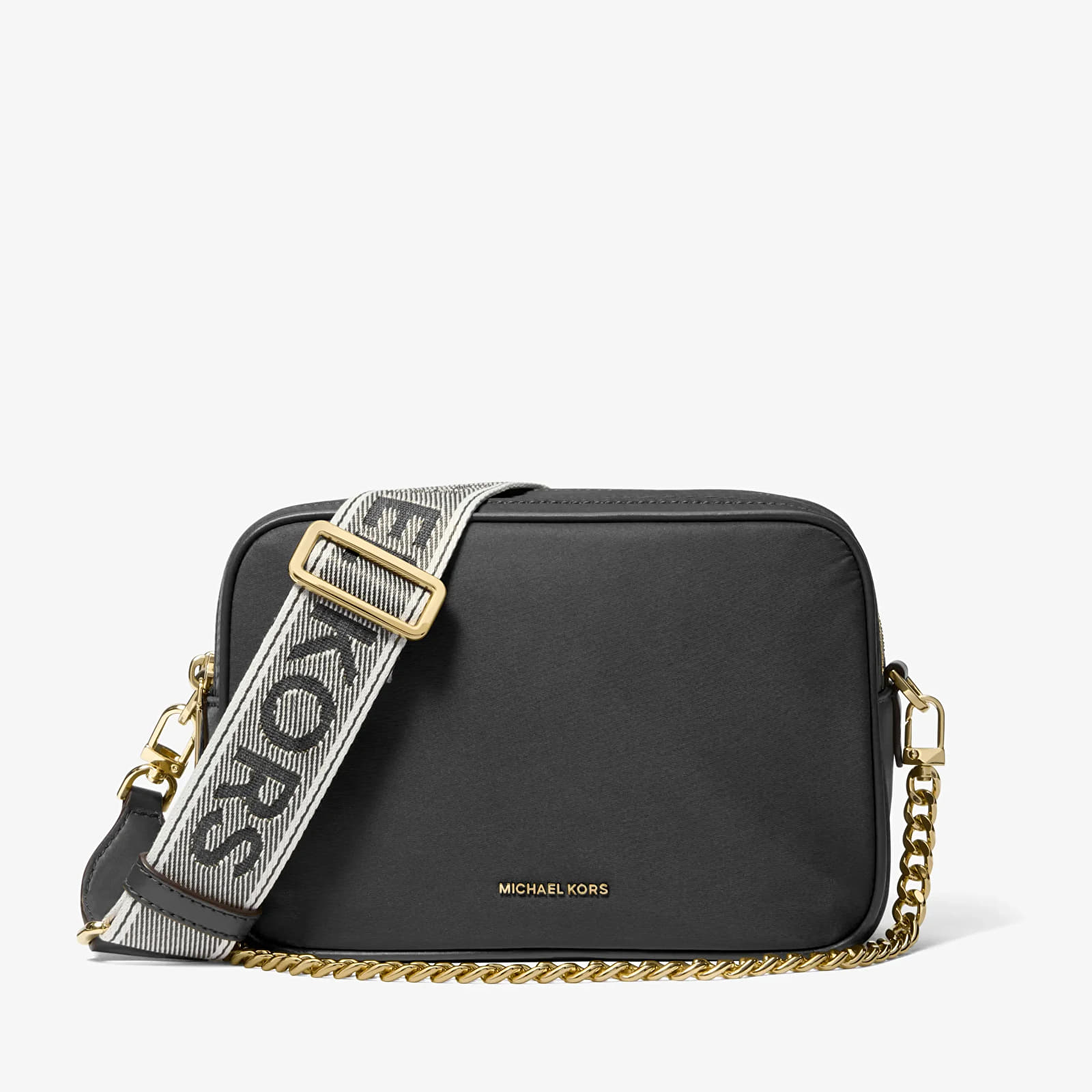 Borse da donna Michael Kors Md Dblzp Chain Camera Crossbody Black