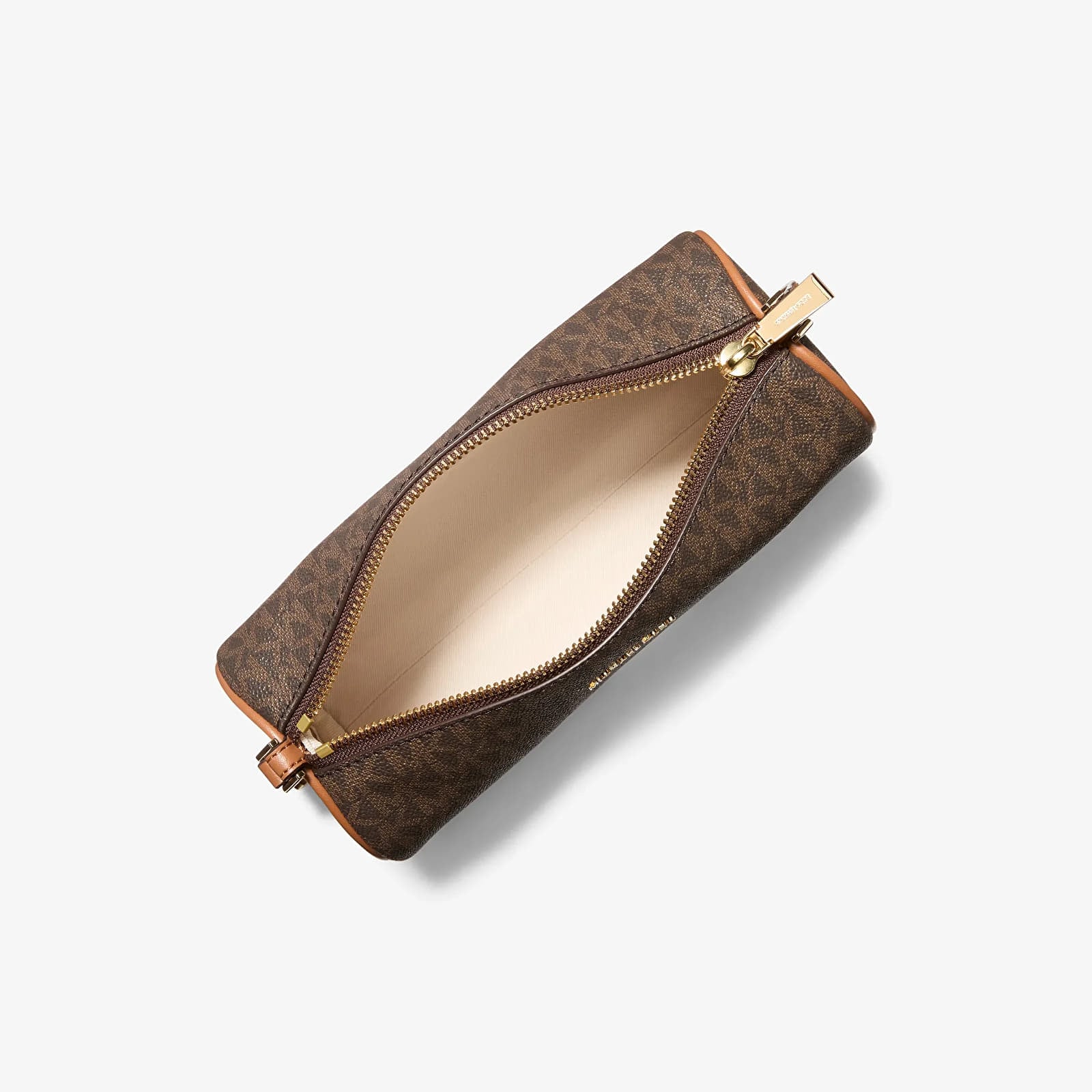 Bolsas de mão Michael Kors Sm Barrel Pouchette Brown/ Acorn