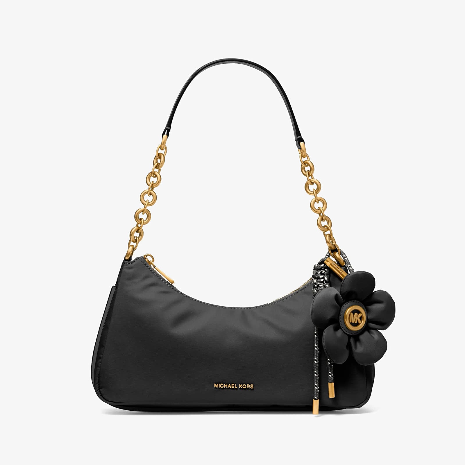 Bolsas de mão Michael Kors Md Chainn Pouchette W Charm Black