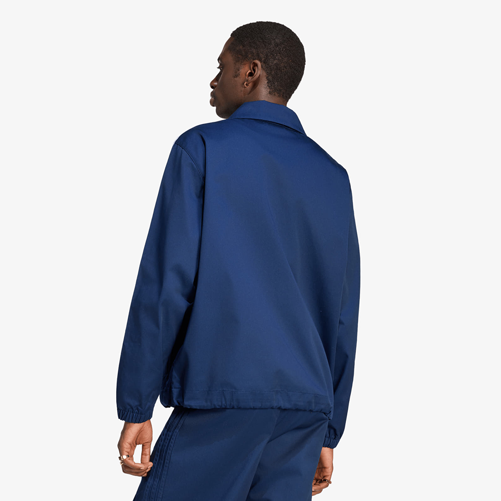 Férfi kabátok adidas 3 Stripes Coaches Jacket Night Indigo