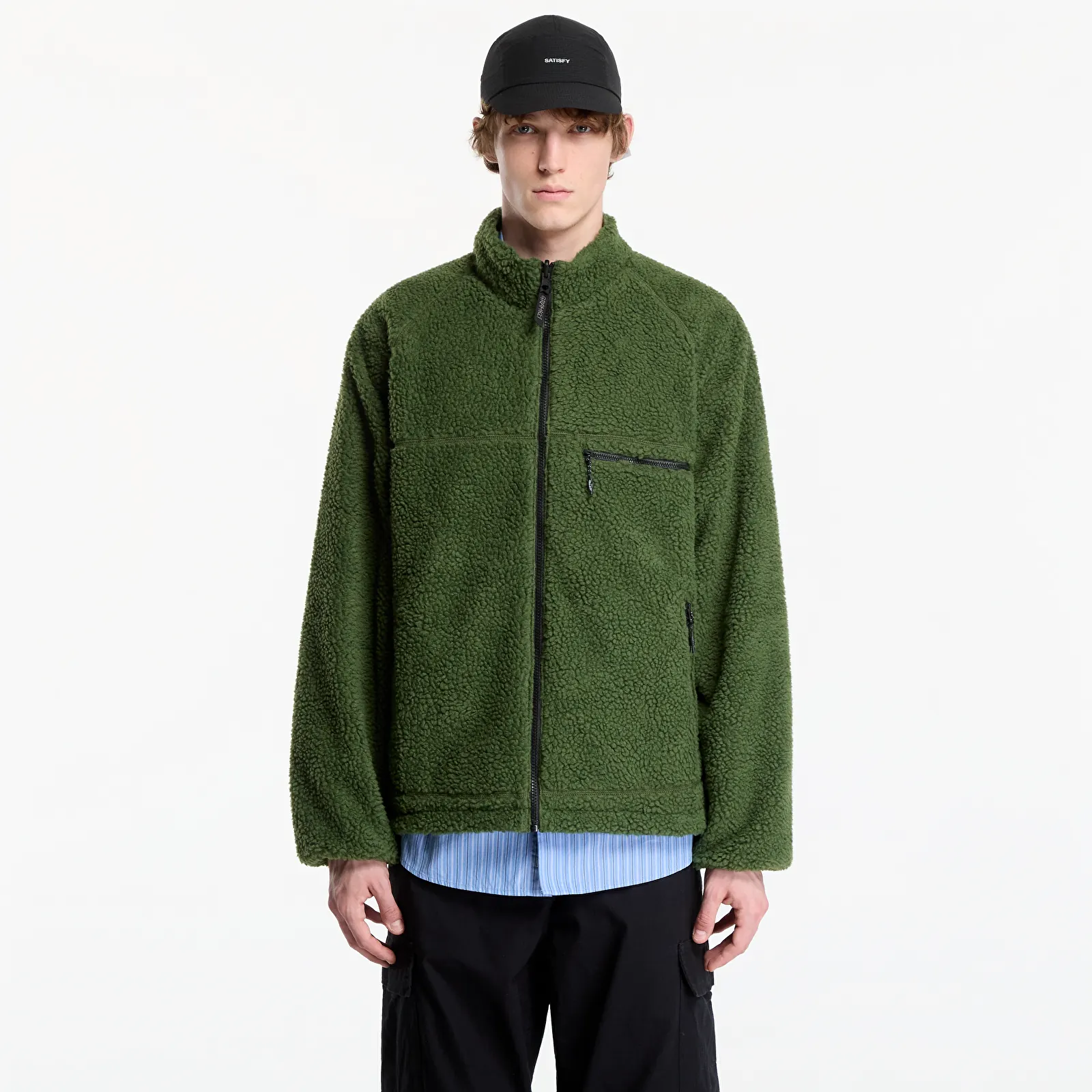 Чоловічі бомбери Gramicci Reversible Sherpa Jacket Olive/navy