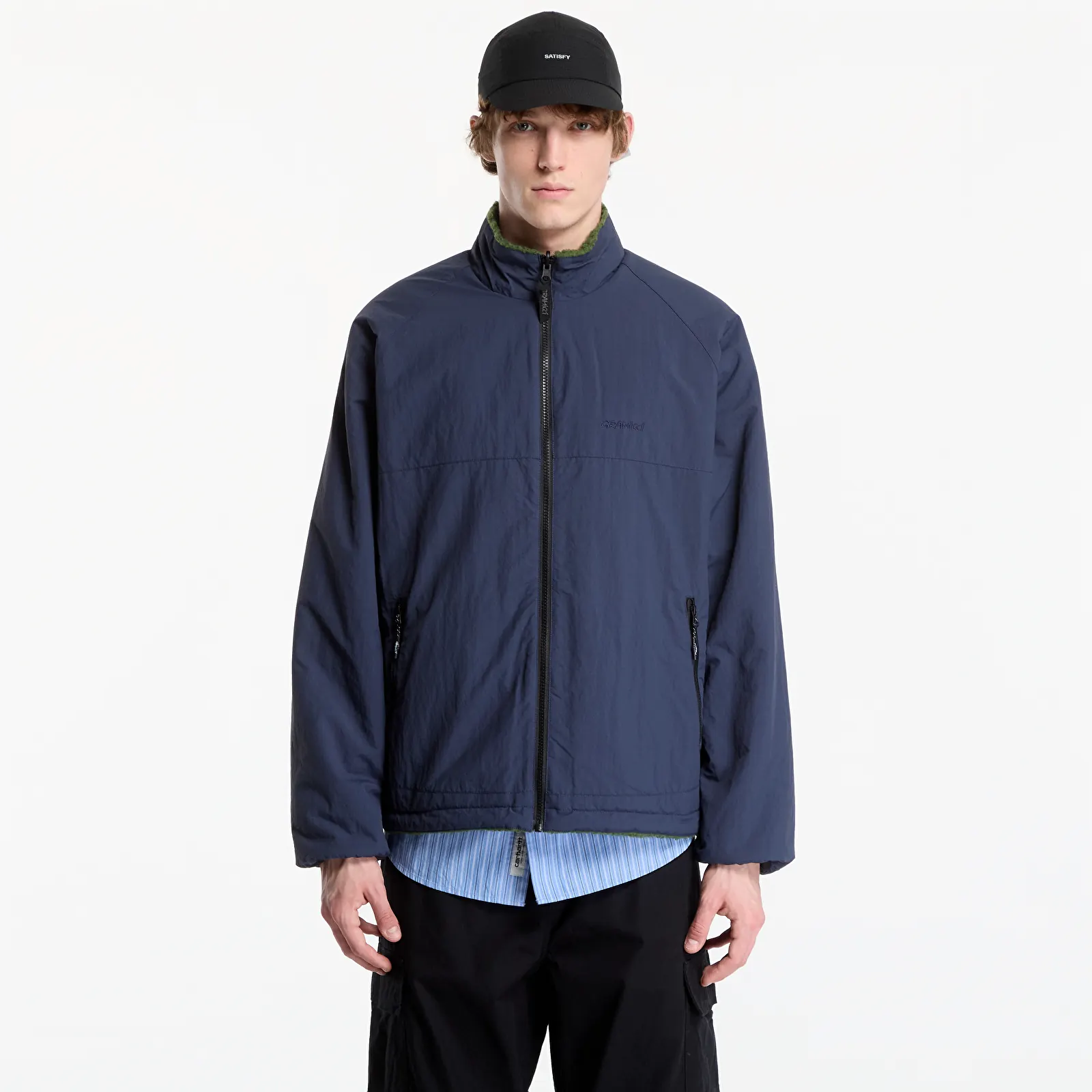 Чоловічі бомбери Gramicci Reversible Sherpa Jacket Olive/navy