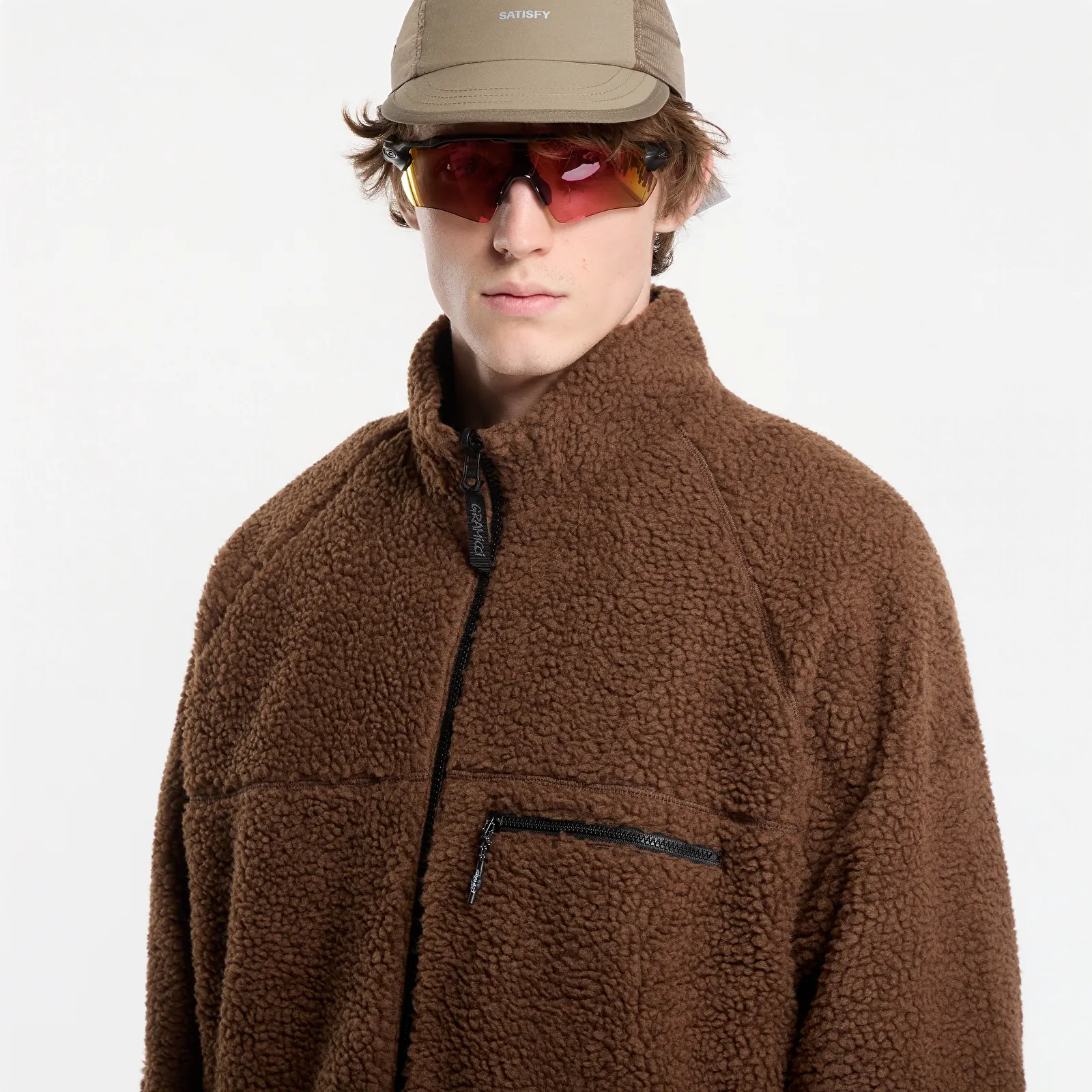 Men's bombers Gramicci Reversible Sherpa Jacket Dark Brown/black