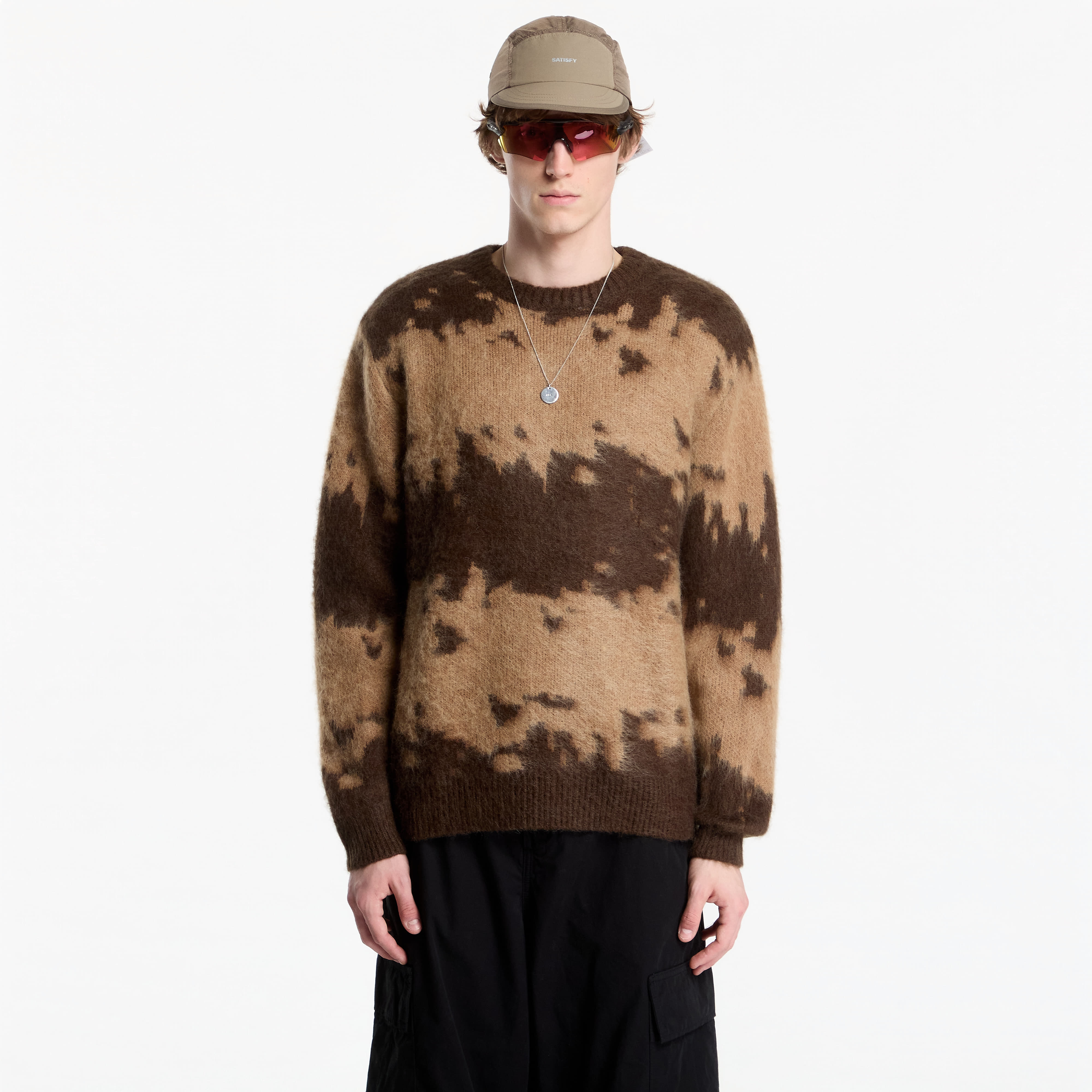Суитшърт Gramicci Mohair Splatter Sweater Taupe Splatter L
