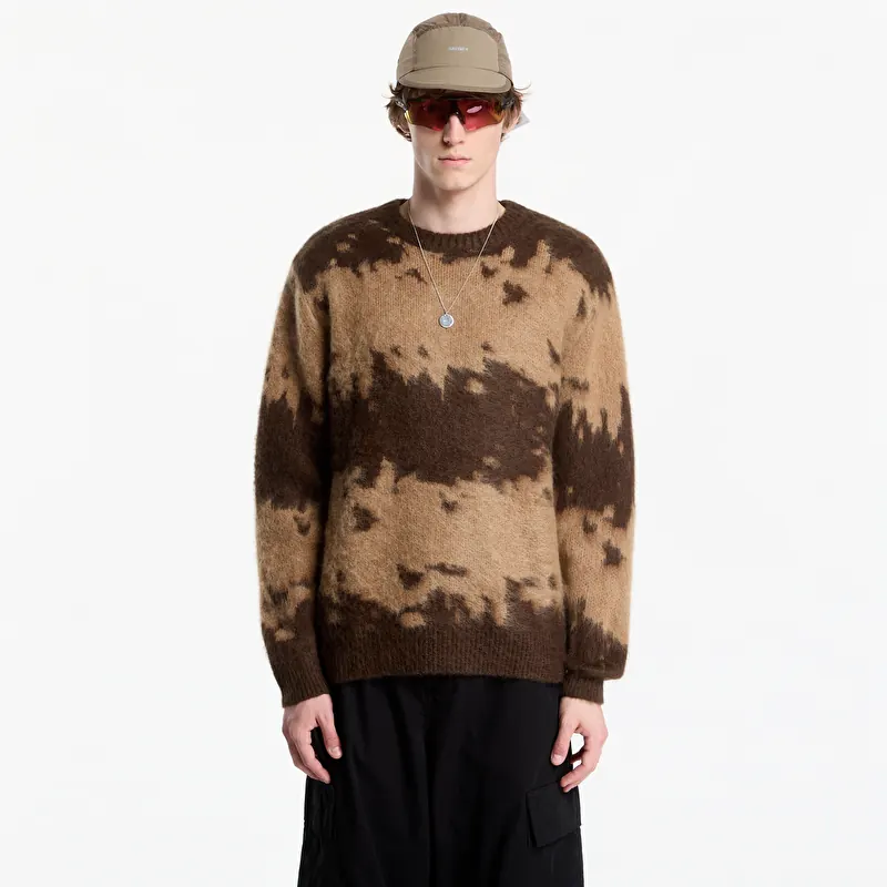 Sweatshirt Gramicci Mohair Splatter Sweater Taupe Splatter