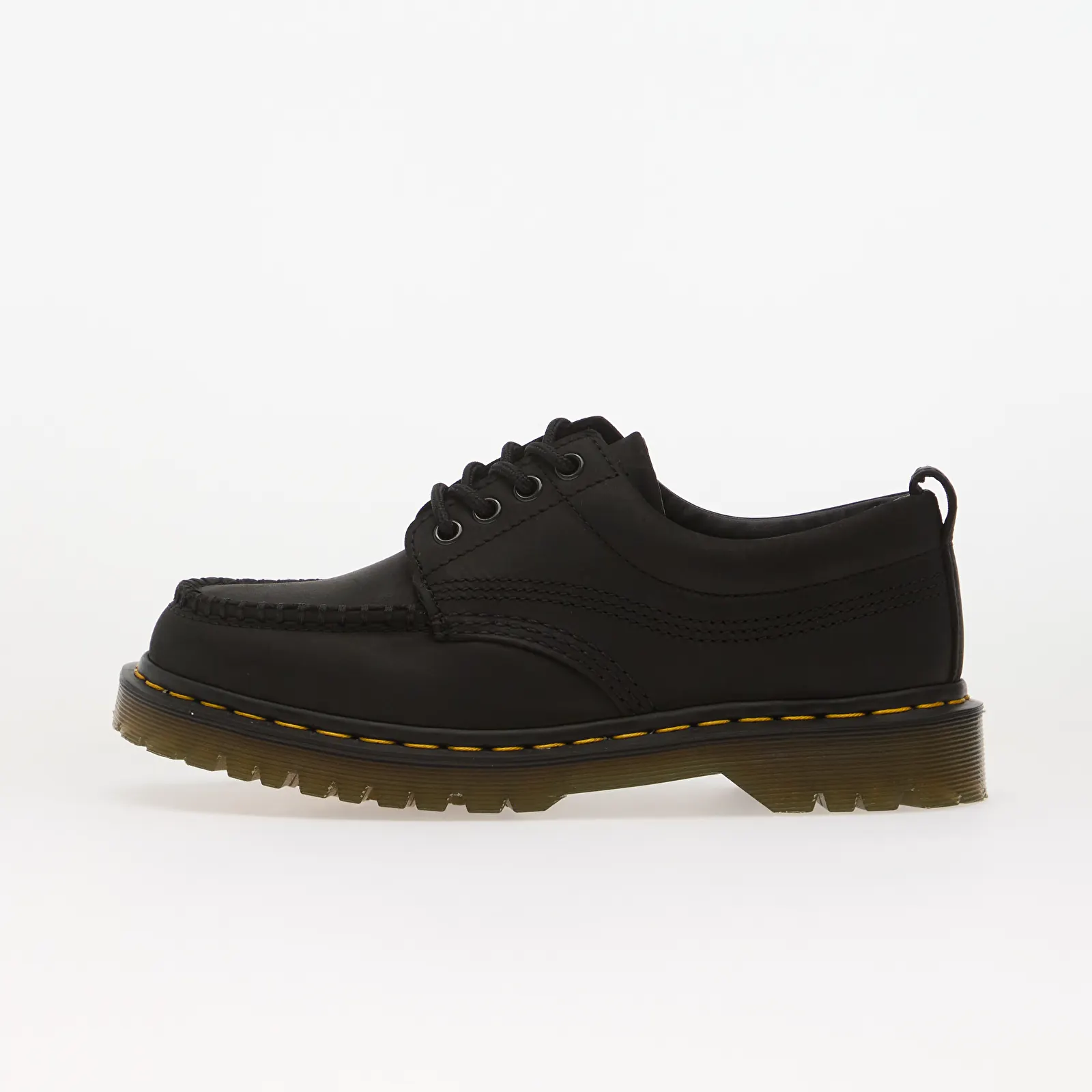 Мужские кроссовки Dr. Martens Lowell 4 Eye Moc Toe Black Crazy Horse