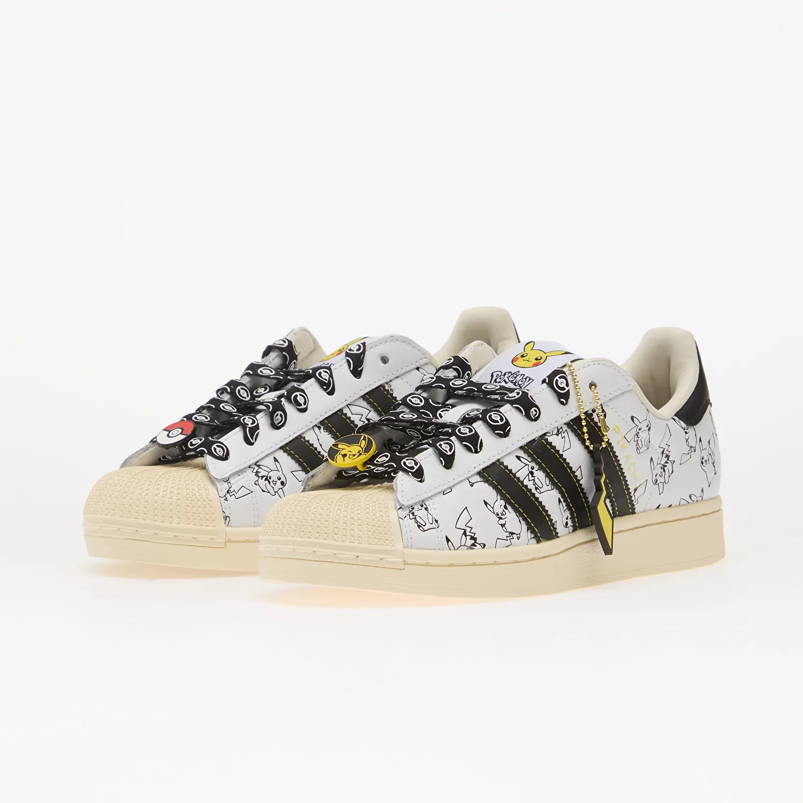 Мъжки кецове и обувки adidas x Pokemon Superstar II (Pikachu) Cloud White/ Core Black/ Gold Metallic