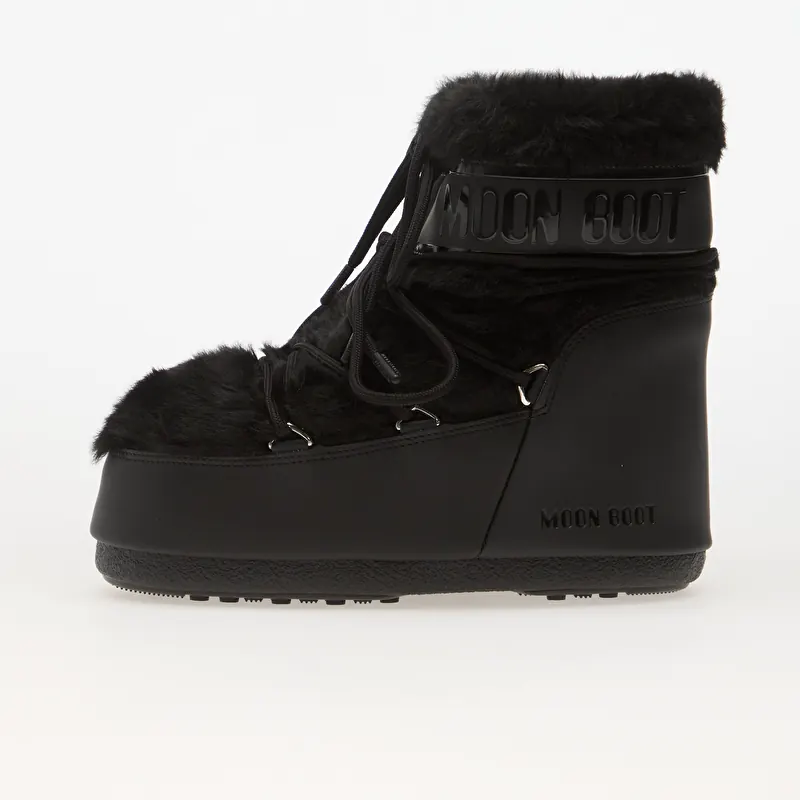 Moon Boot Icon Low Faux Fur Black