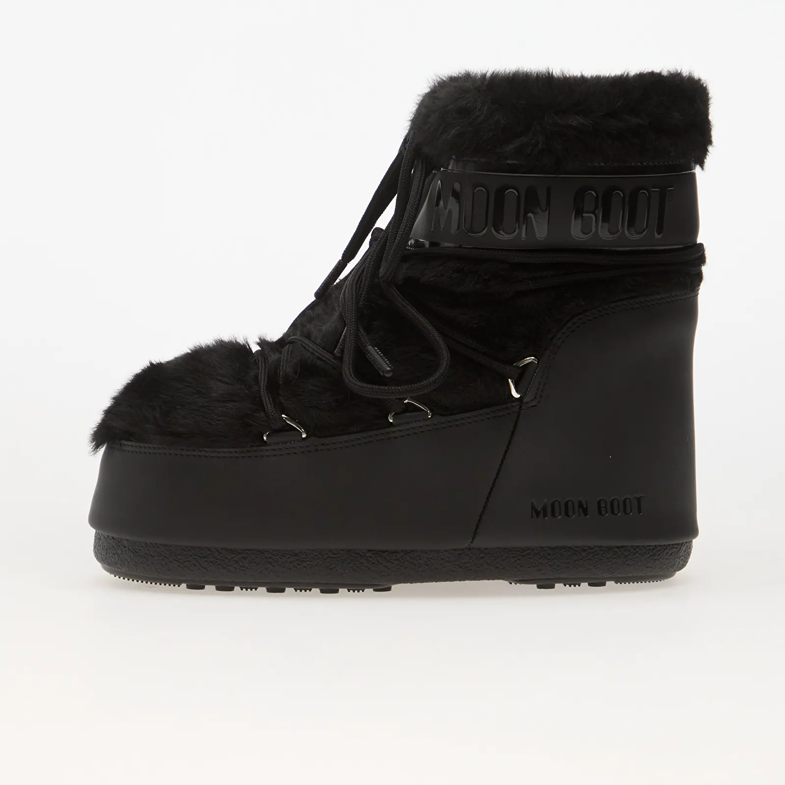Bottes homme Moon Boot Icon Low Faux Fur Black