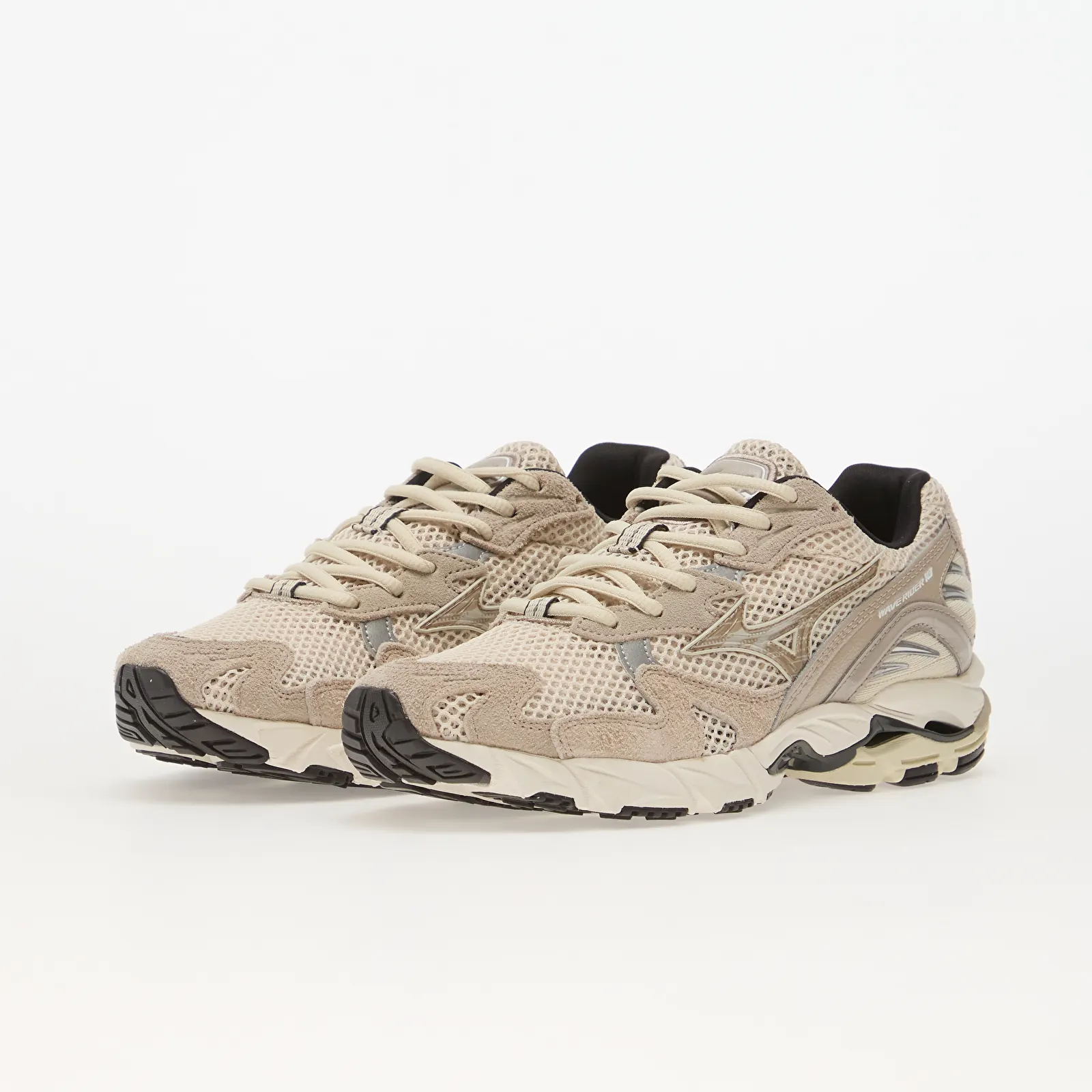 Sneakers för kvinnor Mizuno Wave Rider 10 Suede Summer Sand/ Simply Taupe/ Summer Sand
