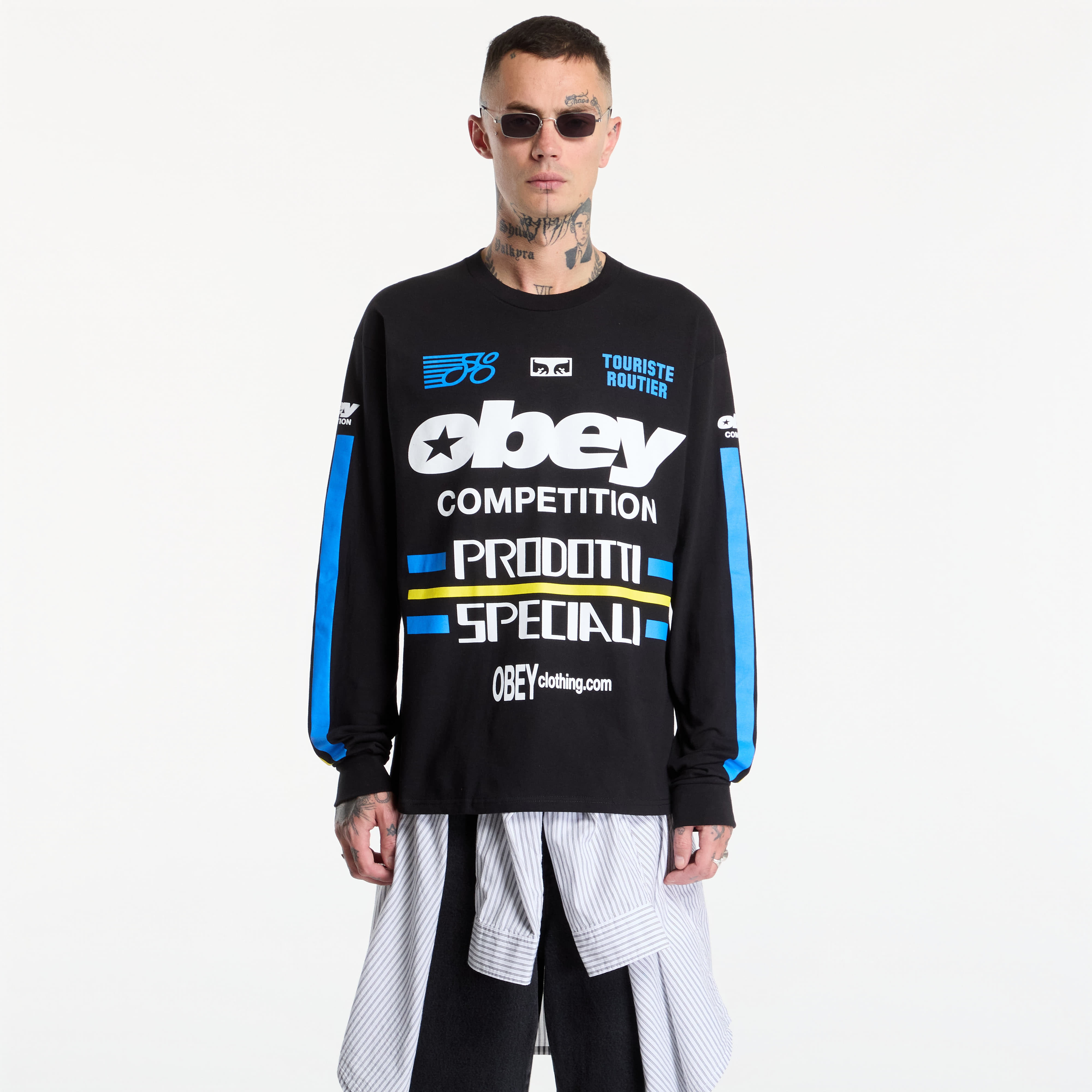 Тениска Obey Competition Black S