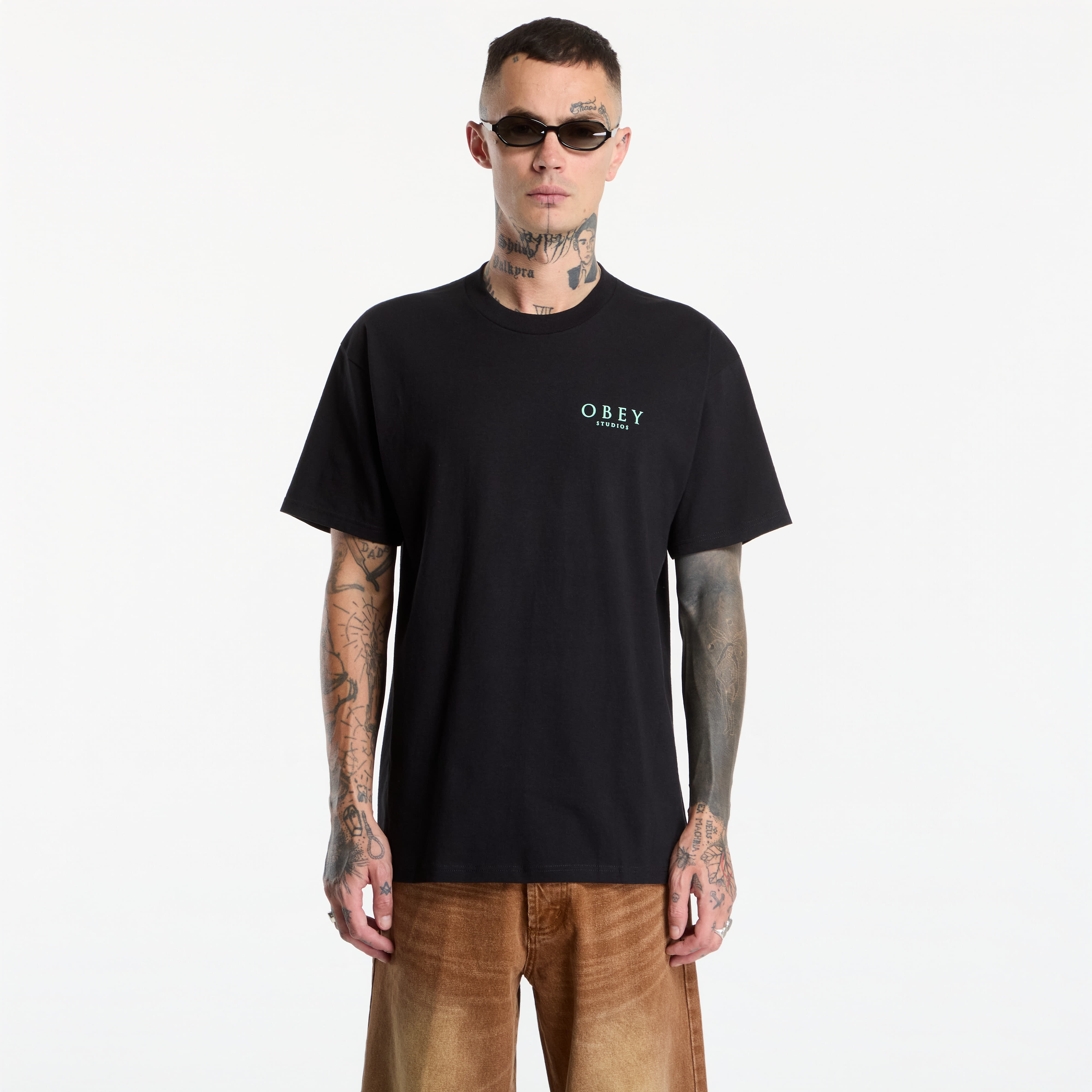 Тениска Obey Flores Robus Black L