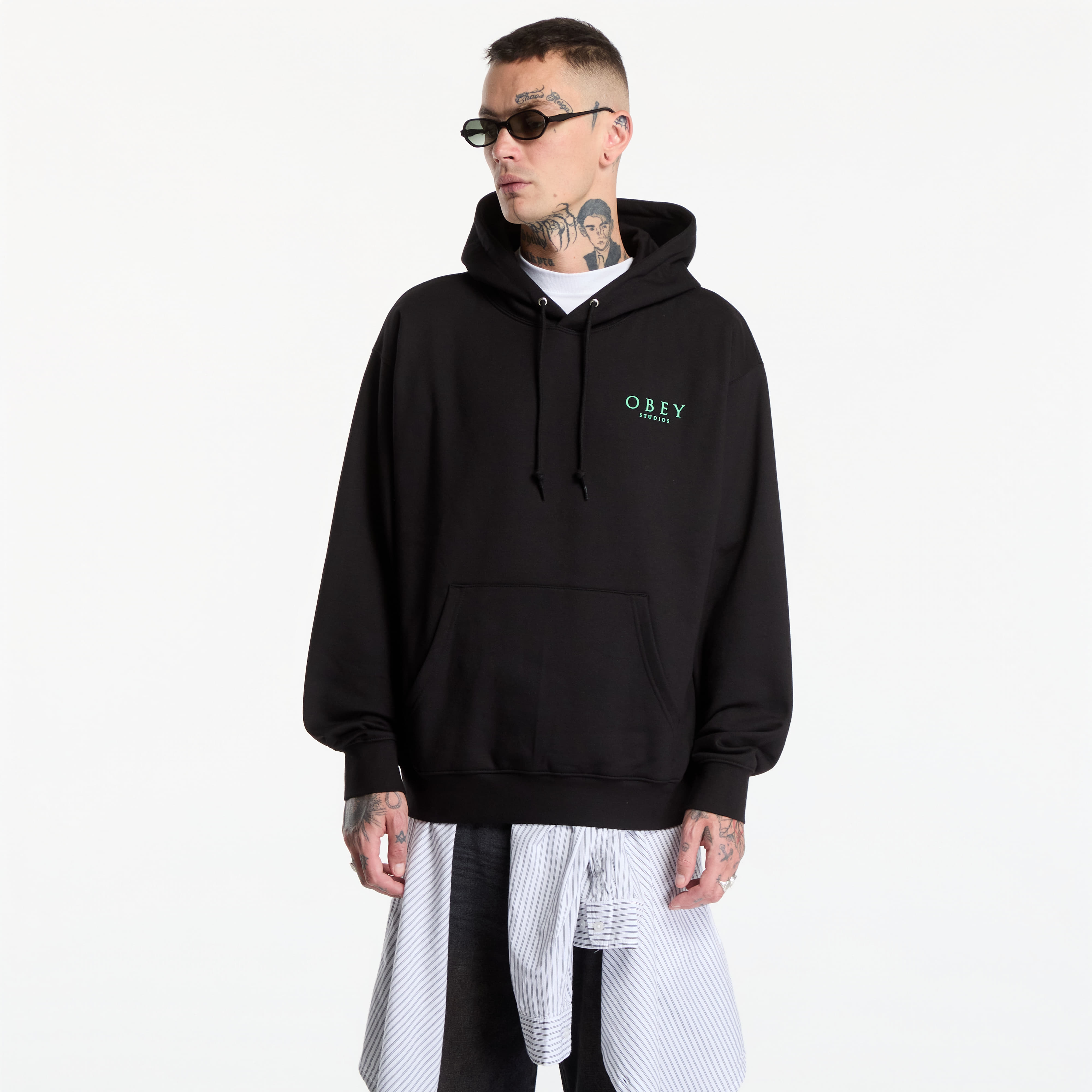 Суитшърт Obey Flores Robus Black M